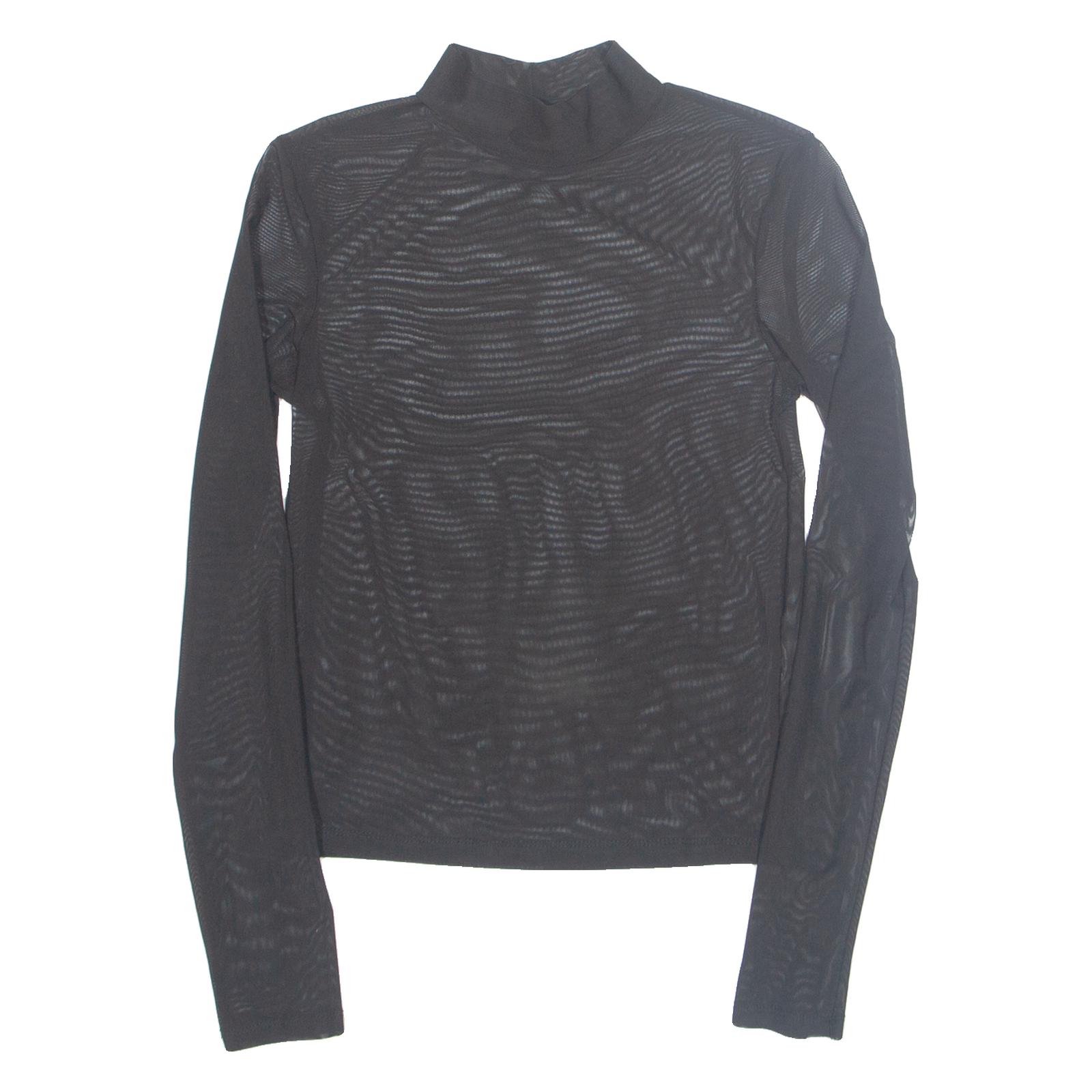 BERSHKA Sheer Womens Top Black Long Sleeve XS Refurbished - N/A refurbished available on Cerqular