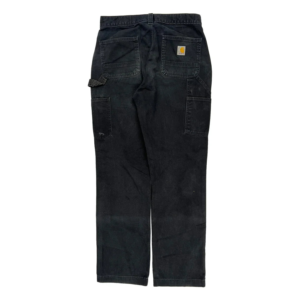 Buy Carhartt Carpenter Trousers - 30W 32L Black Cotton Refurbished - $77.71 Carhartt Carpenter Trousers - 30W 32L Black Cotton Refurbished - Thrifted (note: this is a term often used to describe second- refurbished available on Cerqular