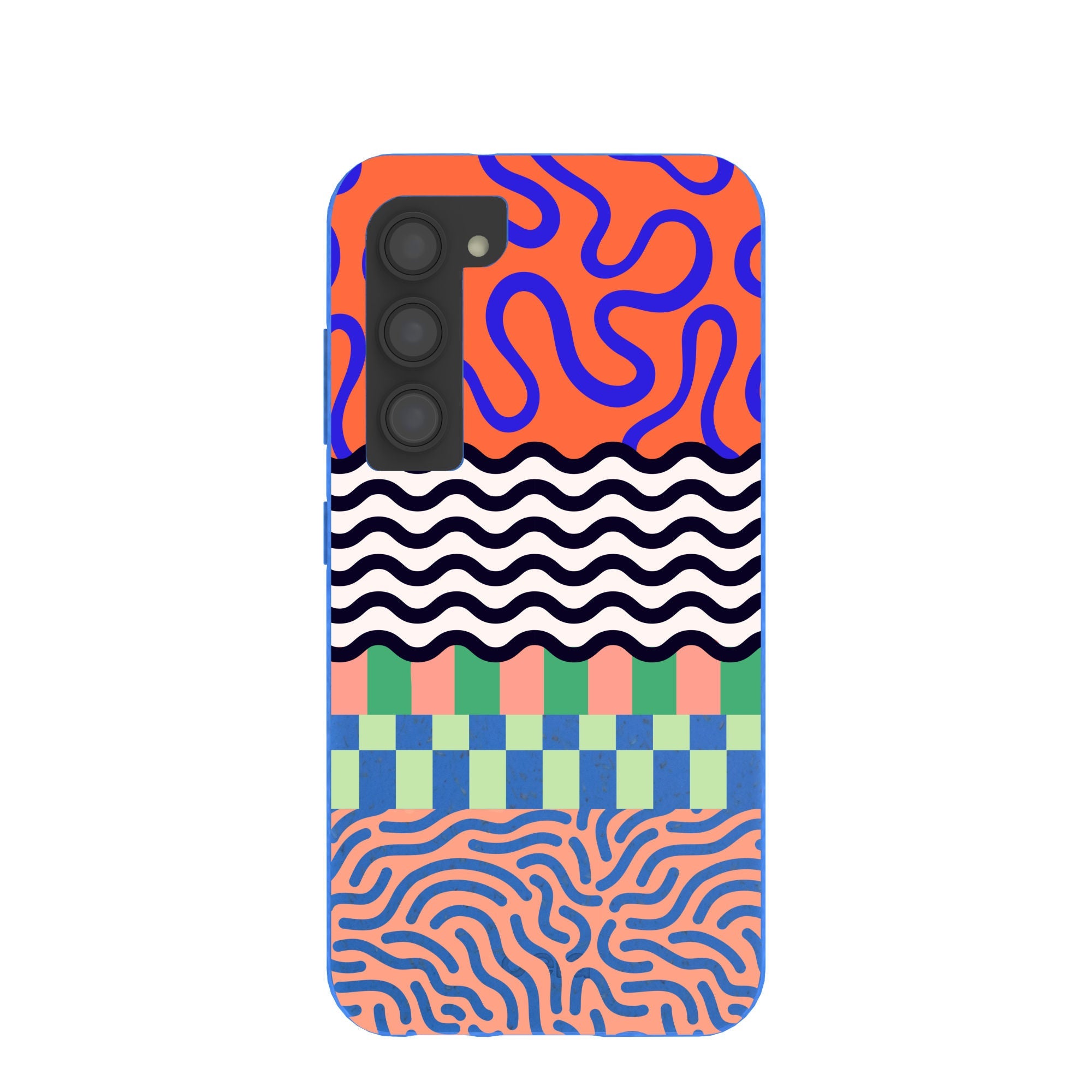 Electric Blue Tangerine Mix Samsung Galaxy S23 Case Refurbished - Pela Case refurbished available on Cerqular