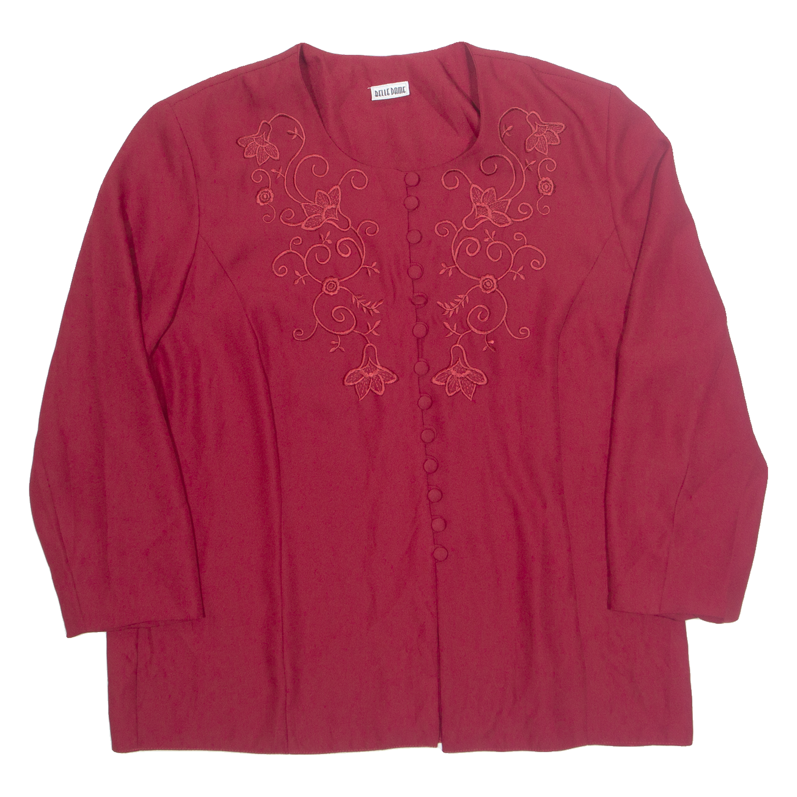 BELLE DAME Womens Blouse Red 3/4 Sleeve UK 20 Refurbished - N/A refurbished available on Cerqular