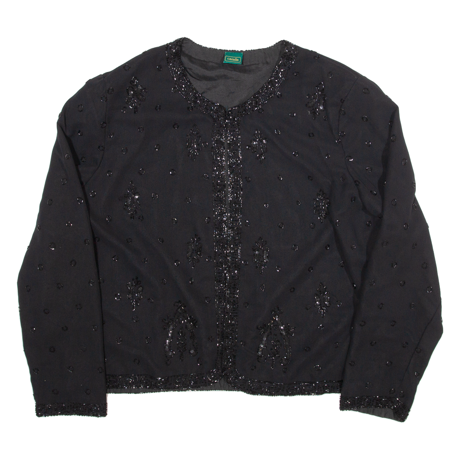 CANDA Womens Kimono Top Black Long Sleeve L Refurbished - N/A refurbished available on Cerqular