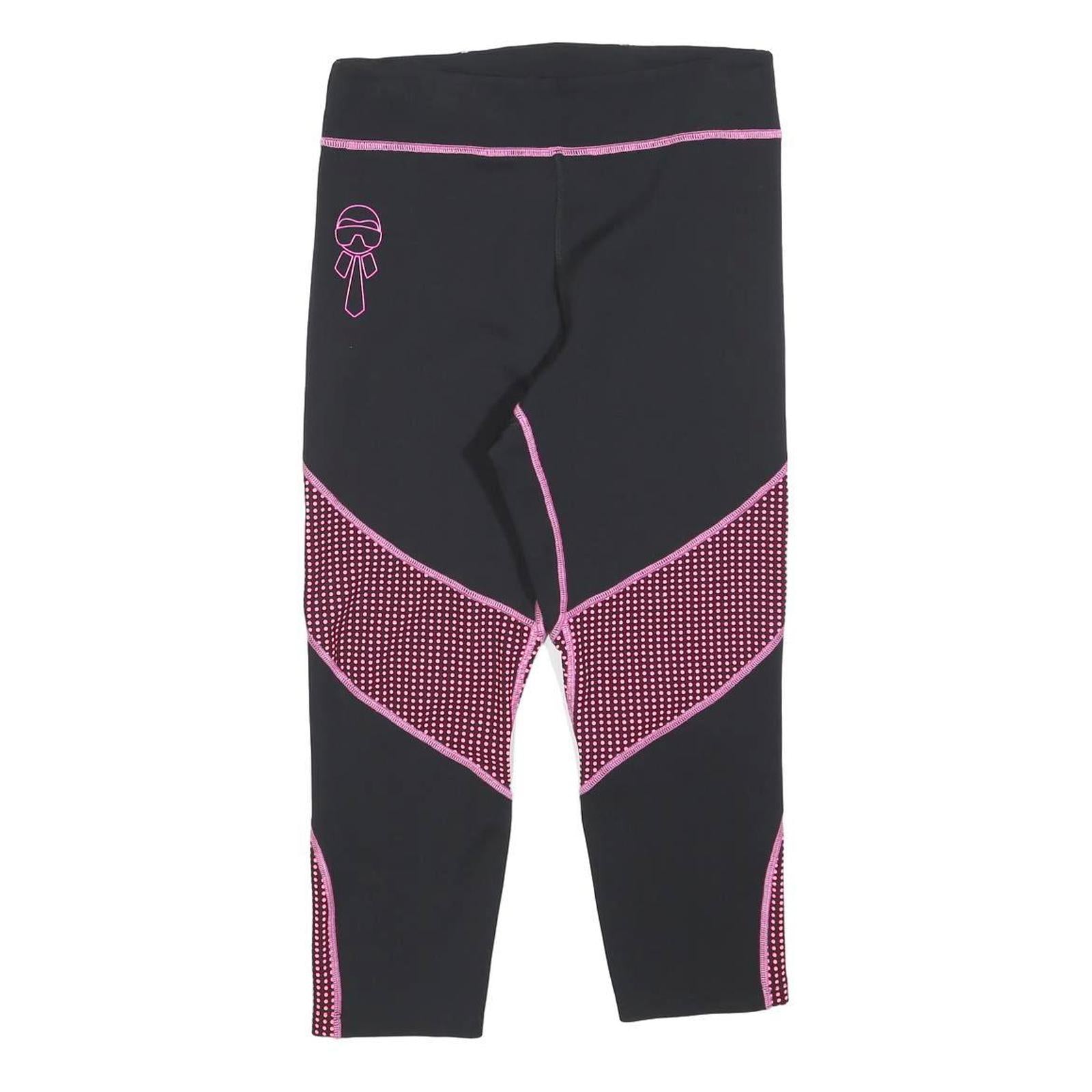 FENDI Womens Joggers Black & Pink Regular Slim M W28 L21 Logo Print Athletic Refurbished - N/A refurbished available on Cerqular
