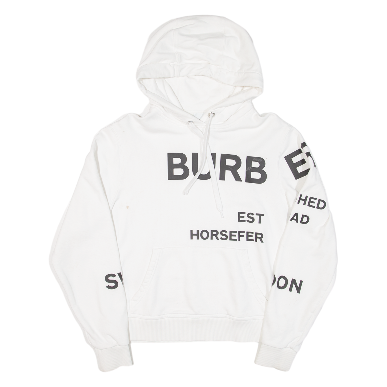 BURBERRY Mens White Hoodie XS Refurbished - N/A refurbished available on Cerqular