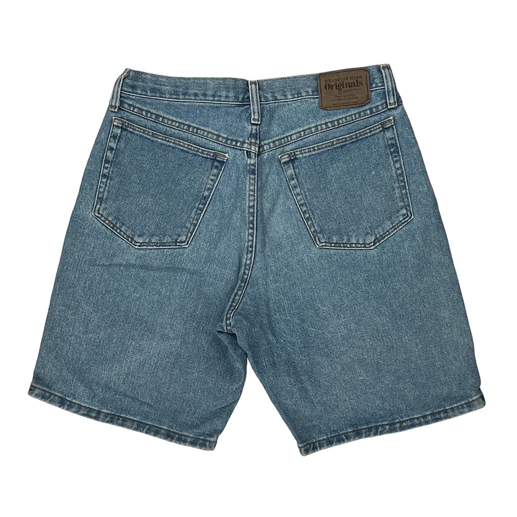 Wrangler Denim Shorts - 30W 8L Blue Cotton Refurbished - Thrifted (note: this is a term often used to describe second- refurbished available on Cerqular