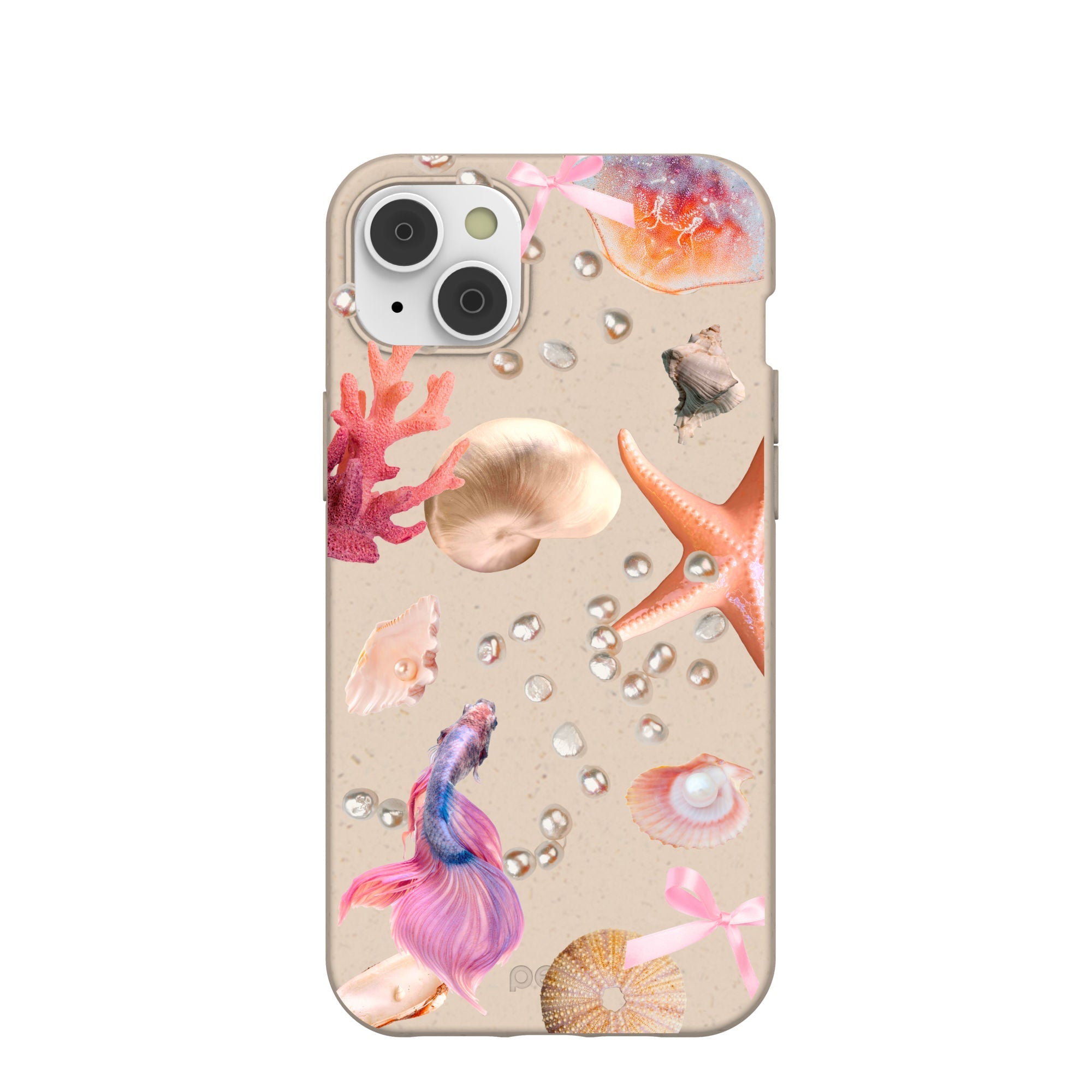 Seashell Aqua Dreams iPhone 14 Plus Case Refurbished - Pela Case refurbished available on Cerqular