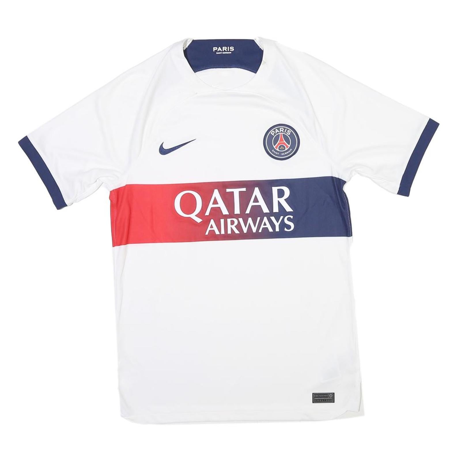NIKE Mens White & Red Blue Paris Saint-Germain PSG Football Shirt S Short Sleeve Refurbished - N/A refurbished available on Cerqular