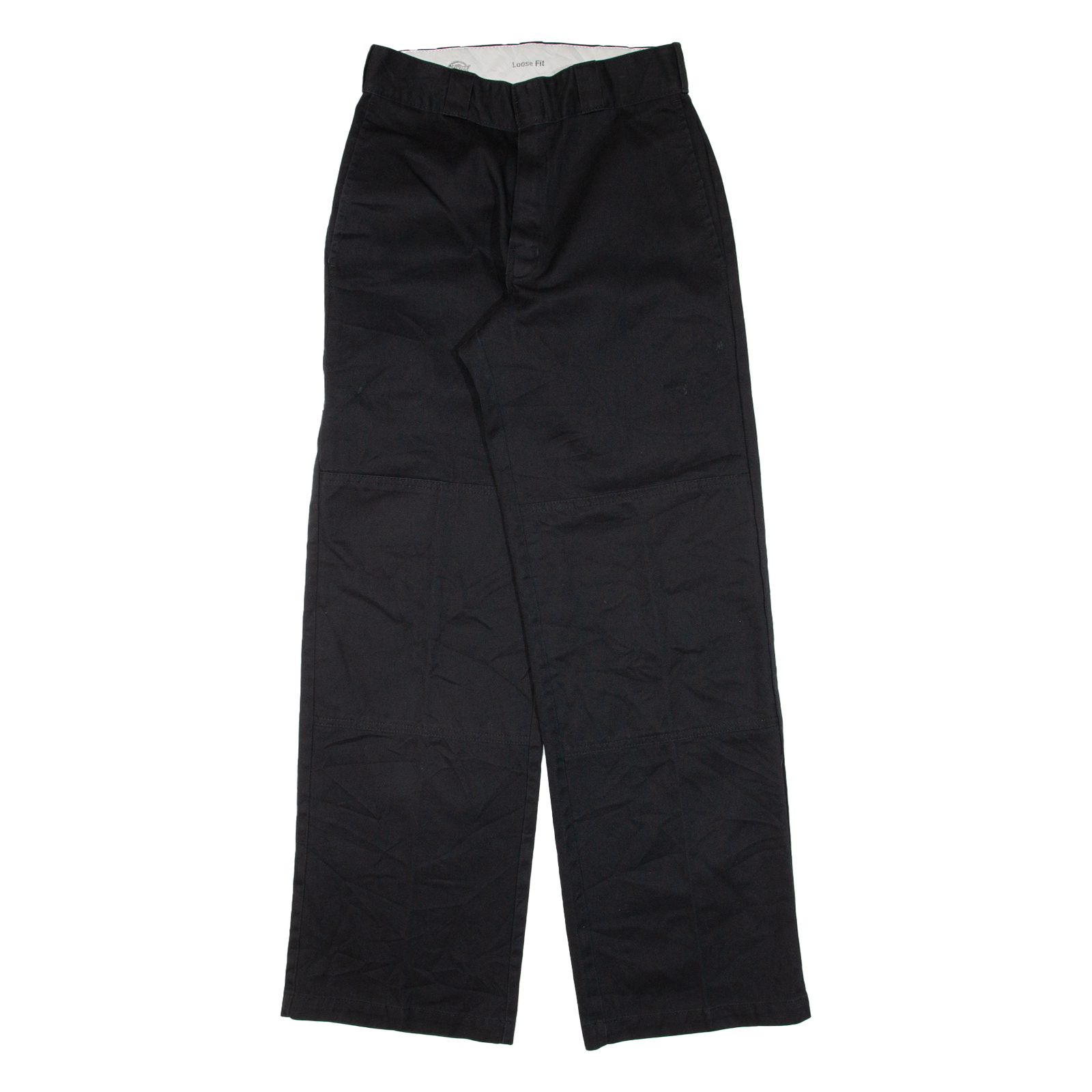 DICKIES Double-knee Workwear Mens Trousers Black Loose Straight W26 L30 Refurbished - N/A refurbished available on Cerqular