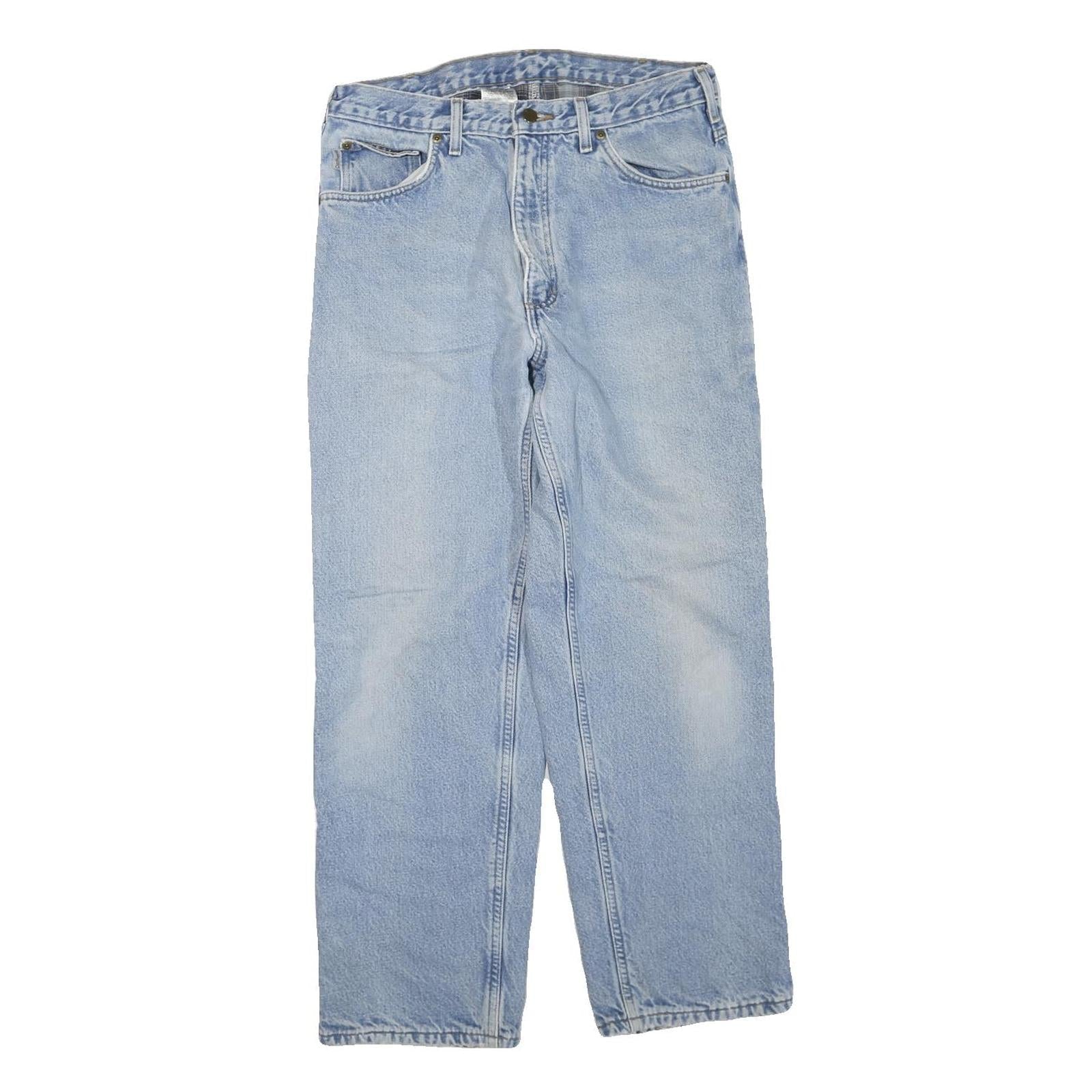CARHARTT Womens Regular Fit Light Blue Denim Jeans W34 L30 Classic Zip Fastening Refurbished - N/A refurbished available on Cerqular