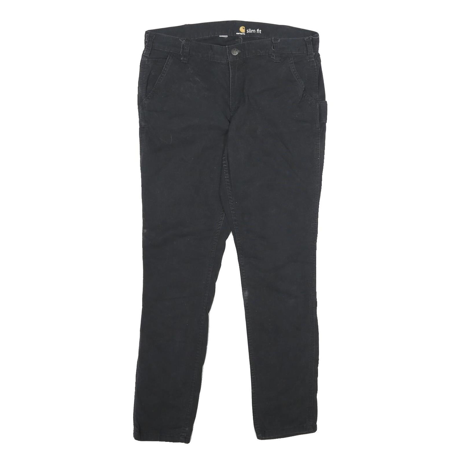 CARHARTT Womens Cotton Blend Black Slim Fit Skinny Trousers W32 L30 Casual Refurbished - N/A refurbished available on Cerqular