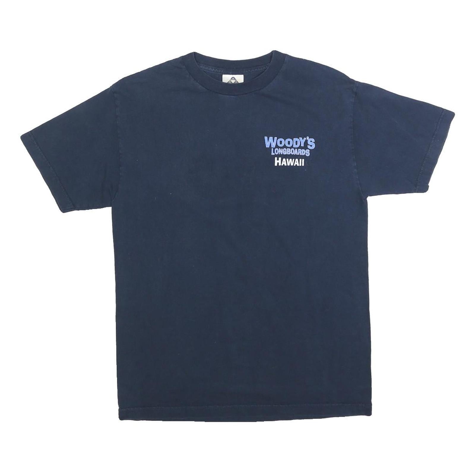 AL STYLE Mens Navy Blue Graphic T-Shirt M Short Sleeve Crew Neck Woody's Refurbished - N/A refurbished available on Cerqular