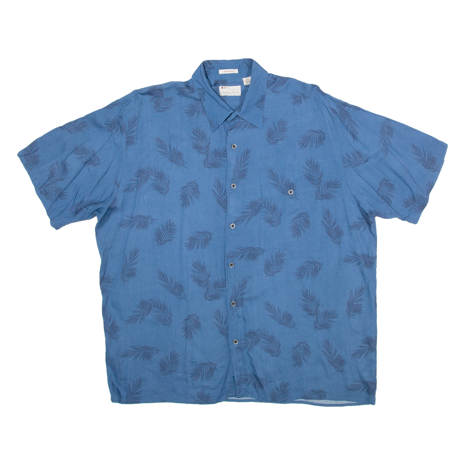 NATURAL ISSUE Mens Hawaiian Shirt Blue Floral L Refurbished - N/A refurbished available on Cerqular