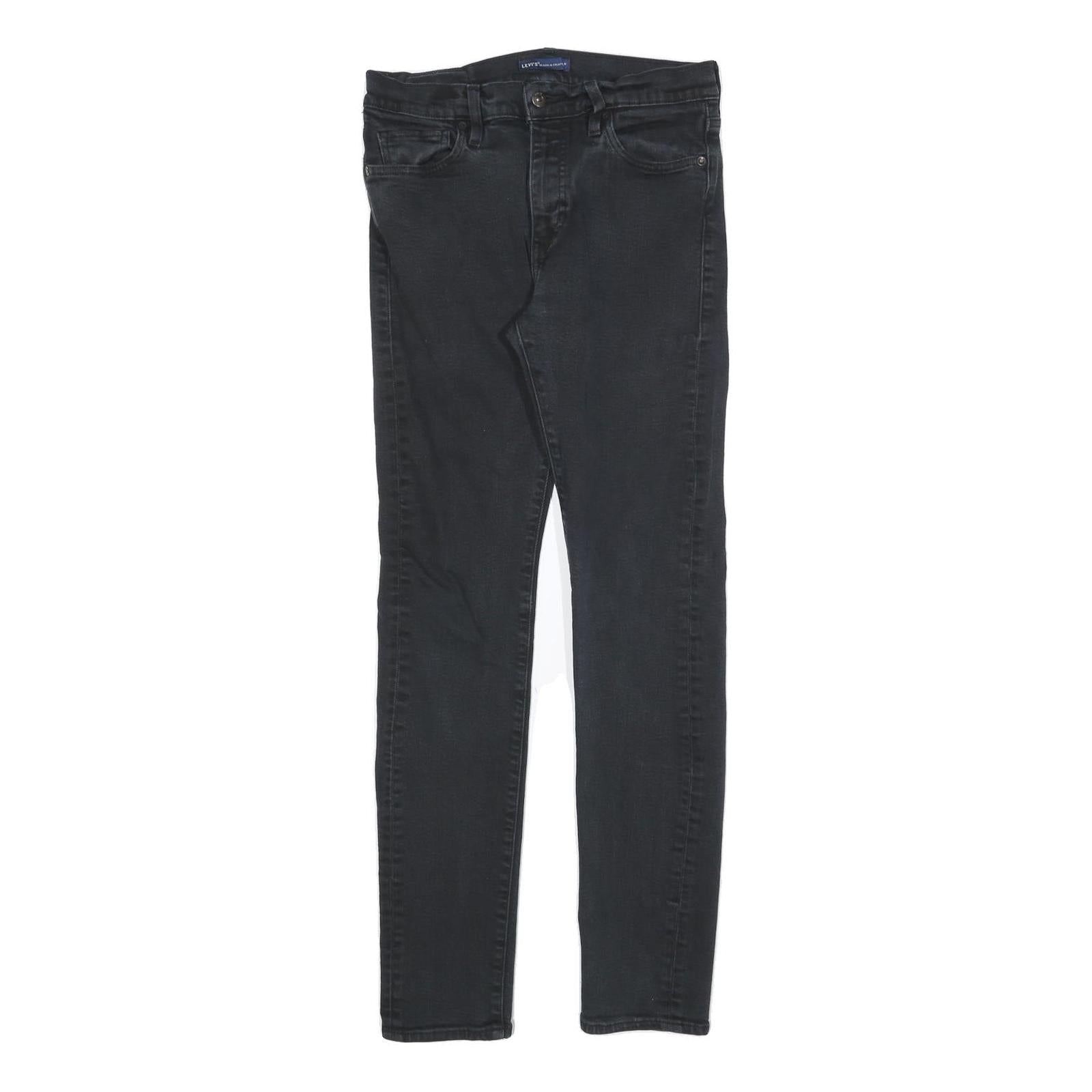 LEVI'S Mens Jeans Black Slim Skinny Denim Medium W30 L31 Stylish Cotton Blend Refurbished - N/A refurbished available on Cerqular