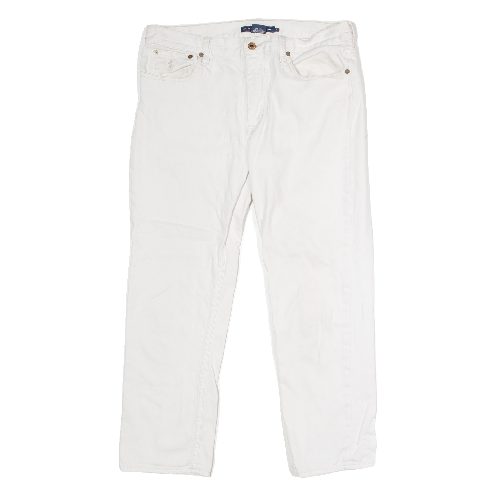RALPH LAUREN SPORT Womens Trousers White Regular Straight W34 L26 Refurbished - N/A refurbished available on Cerqular