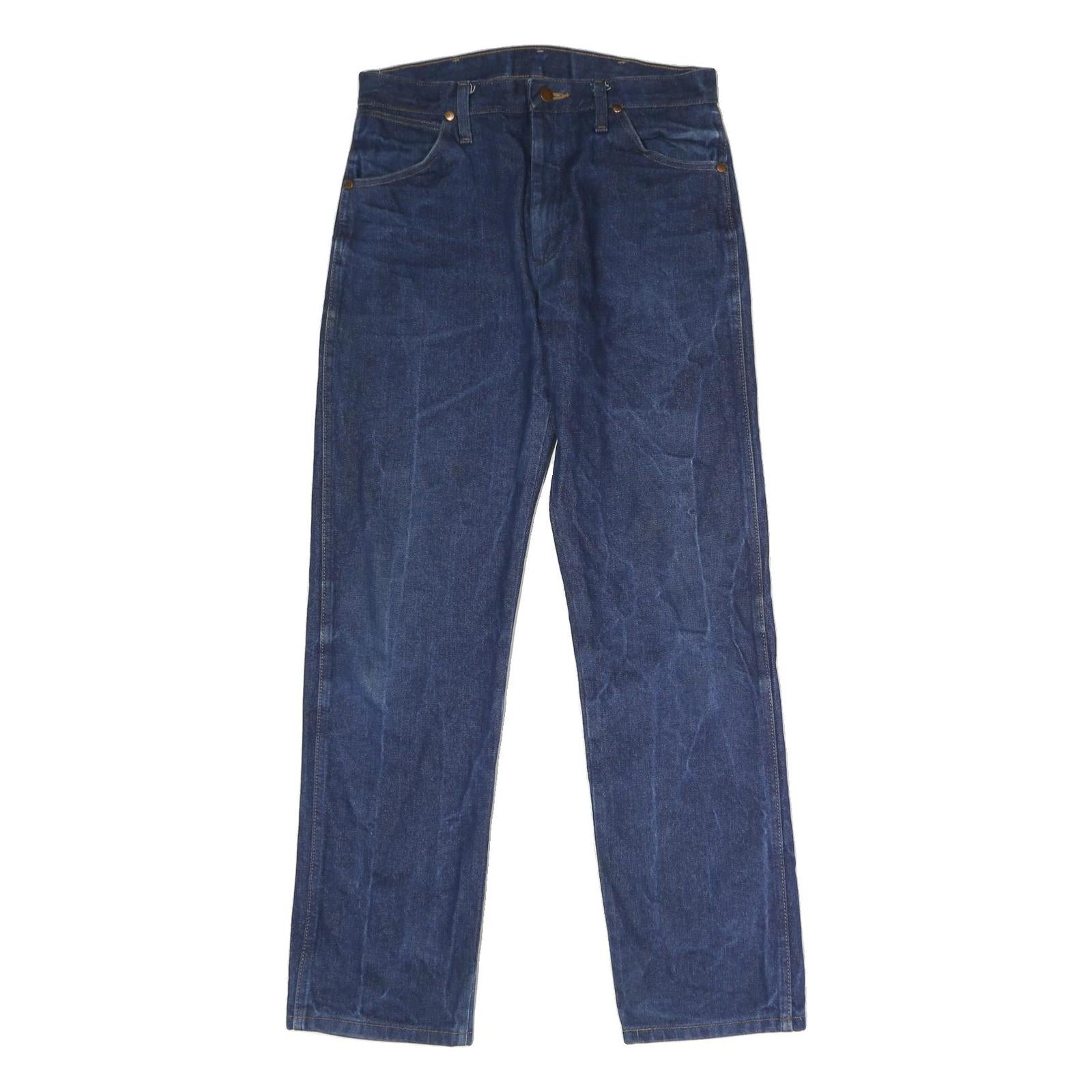 WRANGLER Mens Slim Blue Denim Jeans W32 L32 Classic Zip Closure Casual Wear Refurbished - N/A refurbished available on Cerqular