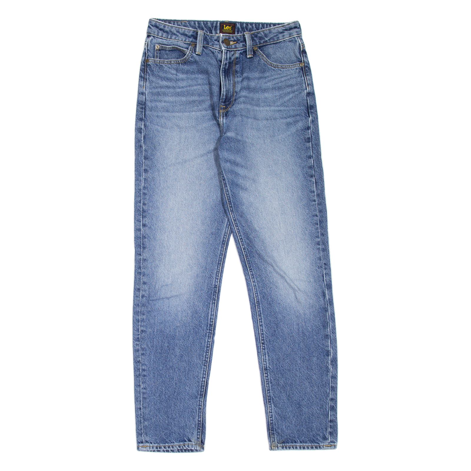 LEE Womens Jeans Blue Regular Mom Stone Wash W26 L31 Refurbished - N/A refurbished available on Cerqular