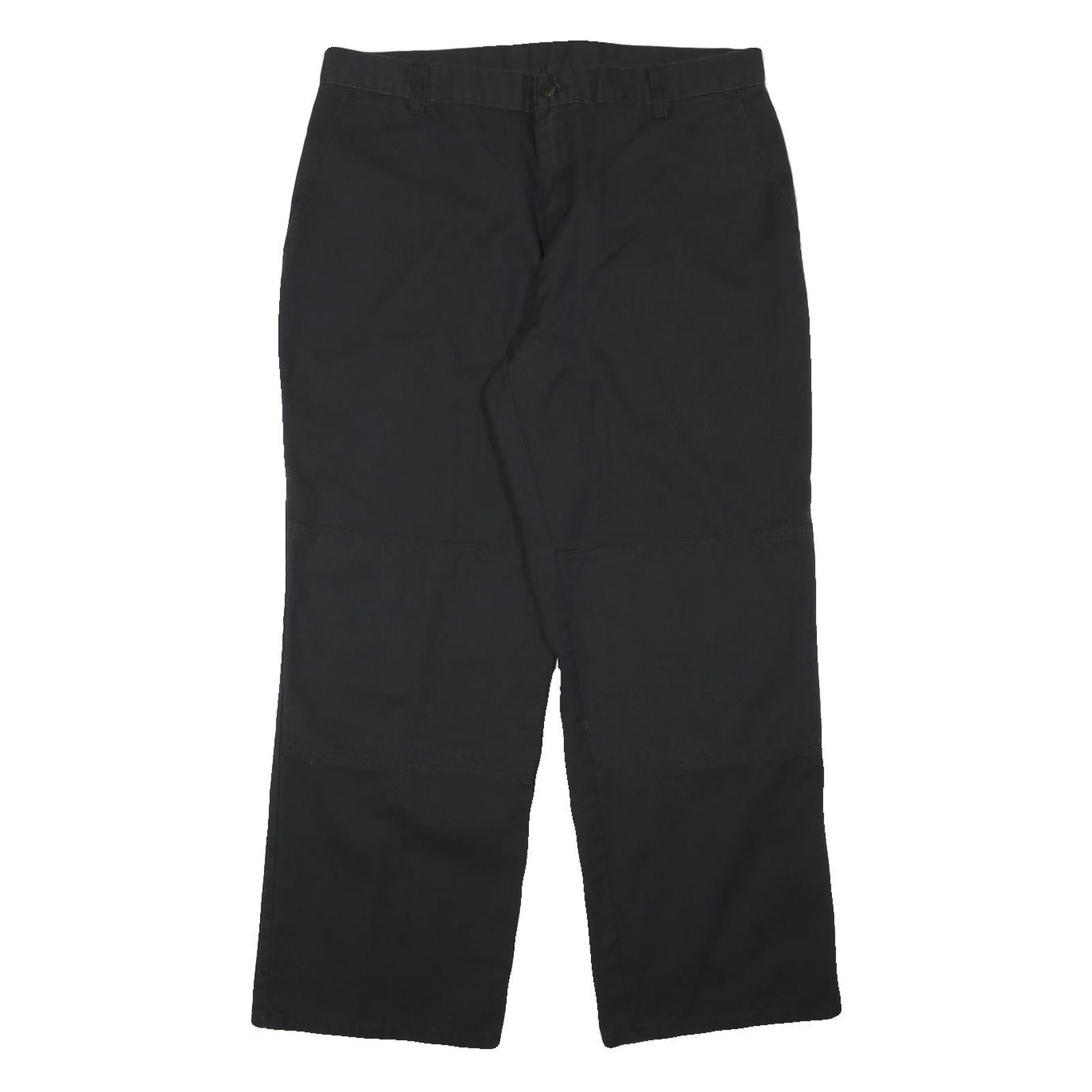 DICKIES Mens Cotton Blend Black Regular Straight Trousers W35 L28 Workwear Zip Refurbished - N/A refurbished available on Cerqular