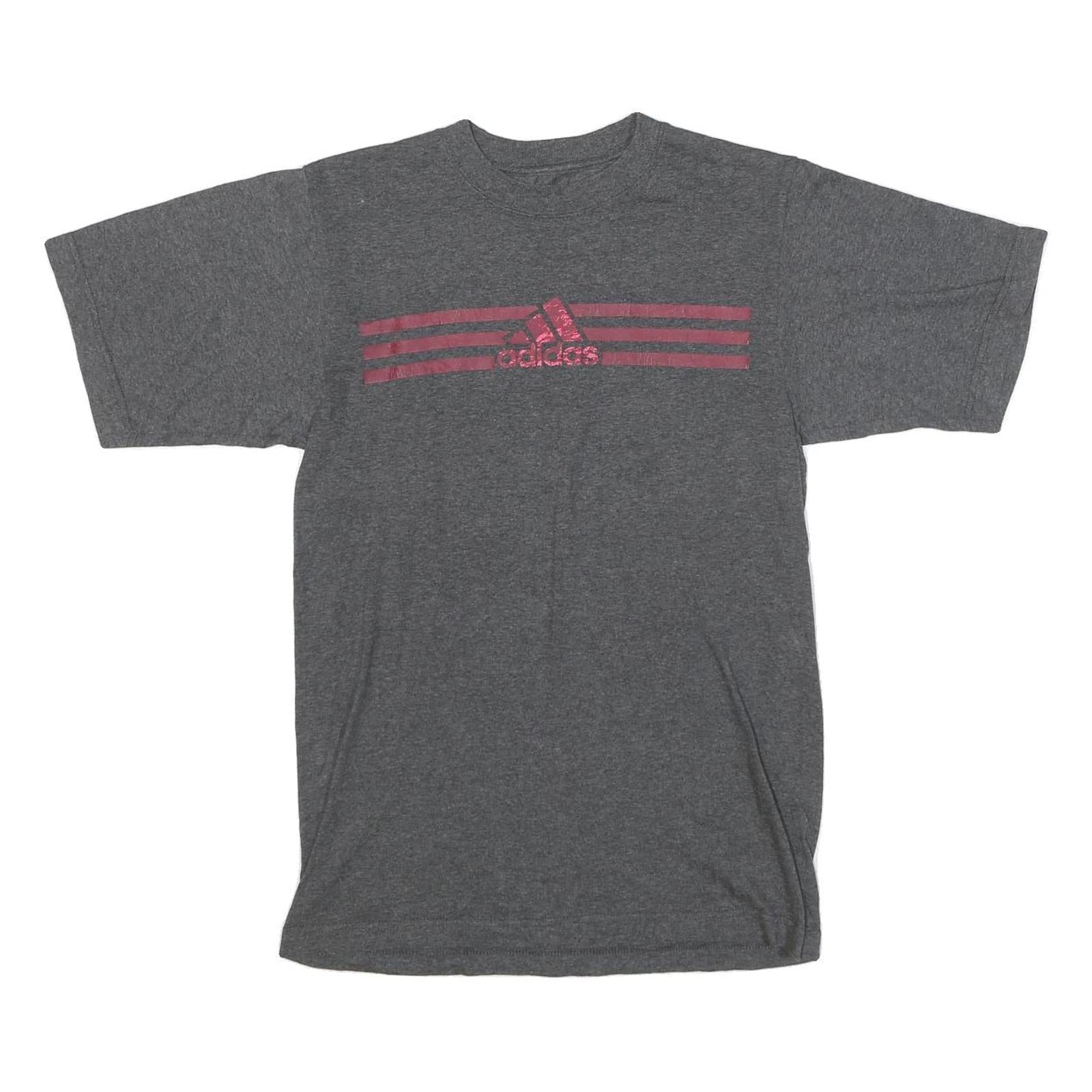 ADIDAS Mens Grey S Graphic T-Shirt Short Sleeve Crew Neck Casual Sporting Refurbished - N/A refurbished available on Cerqular