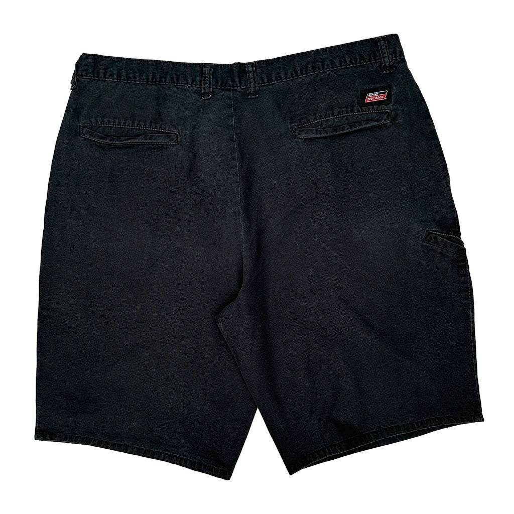 Dickies Shorts - 36W 10L Black Cotton Refurbished - Thrifted (note: this is a term often used to describe second- refurbished available on Cerqular