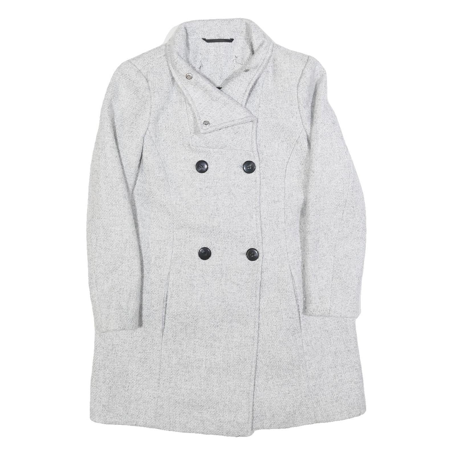 Womens Grey Button Front Jacket S Woven Classic Fit Workwear Stylish Outerwear Refurbished - N/A refurbished available on Cerqular