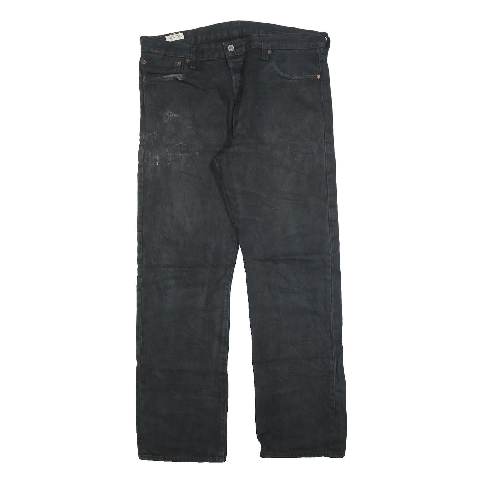 LEVI'S 501 Big E Mens Regular Jeans Black Denim W36 L32 Classic Button Fly Refurbished - N/A refurbished available on Cerqular