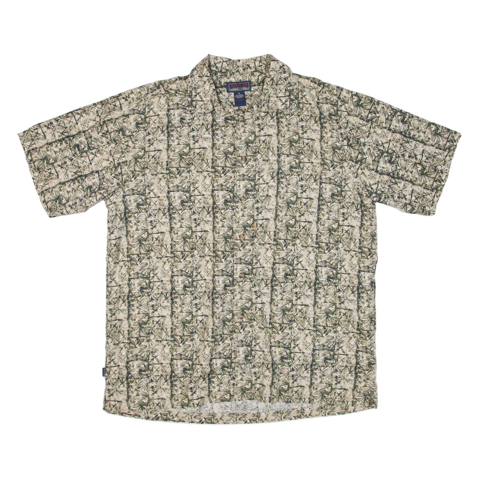 GALYANS Mens Hawaiian Shirt Green Crazy Pattern XL Refurbished - N/A refurbished available on Cerqular