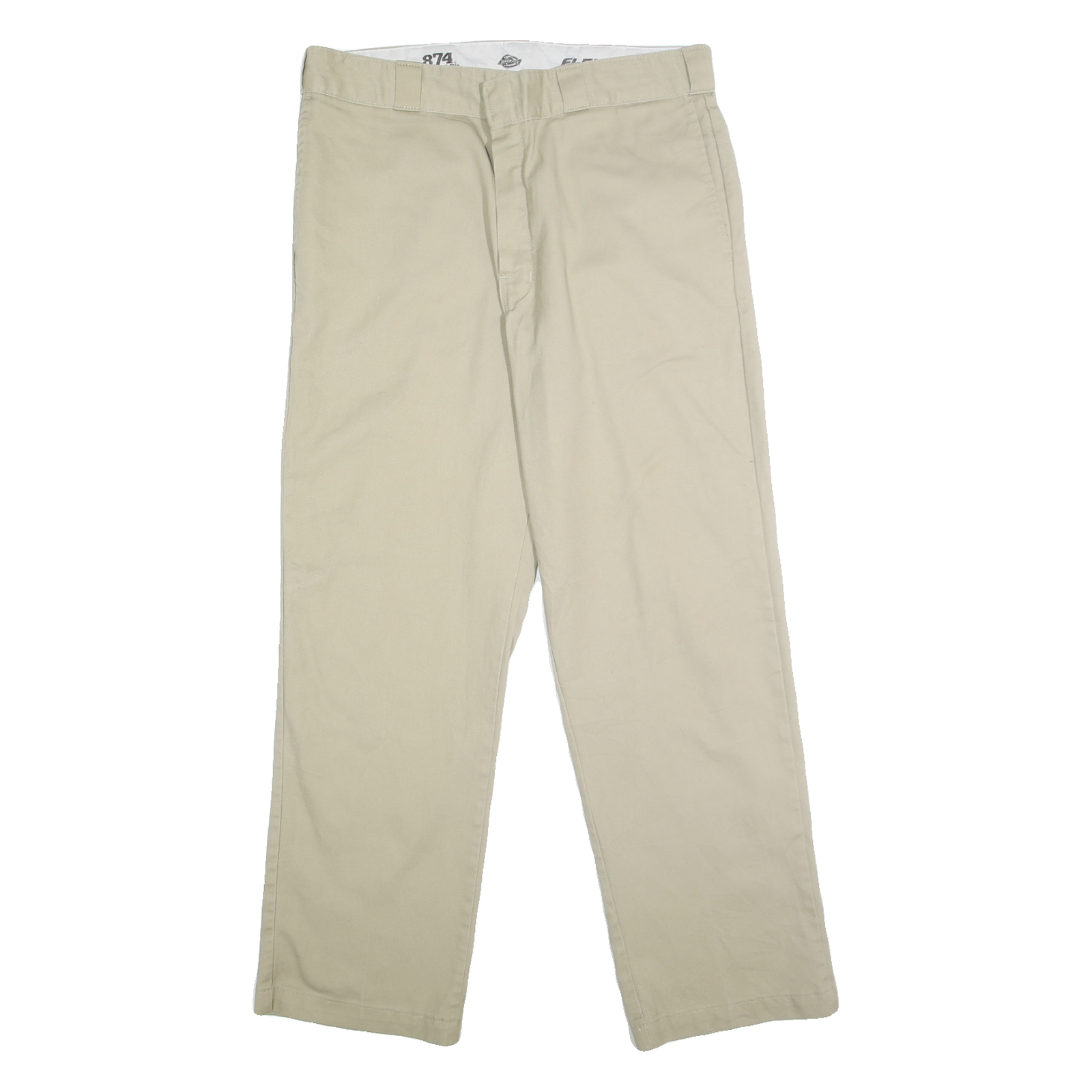 DICKIES Mens Classic Beige Polyester Blend Zip Trousers W36 L32 Workwear Casual Refurbished - N/A refurbished available on Cerqular