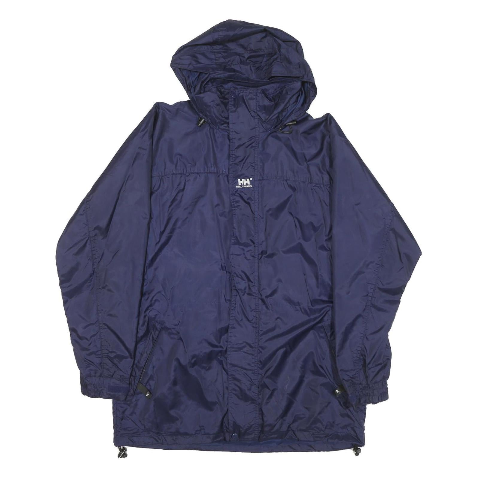 HELLY HANSEN Mens Blue Outdoor Jacket M Polyester Blend Zip Hooded Plain Refurbished - N/A refurbished available on Cerqular