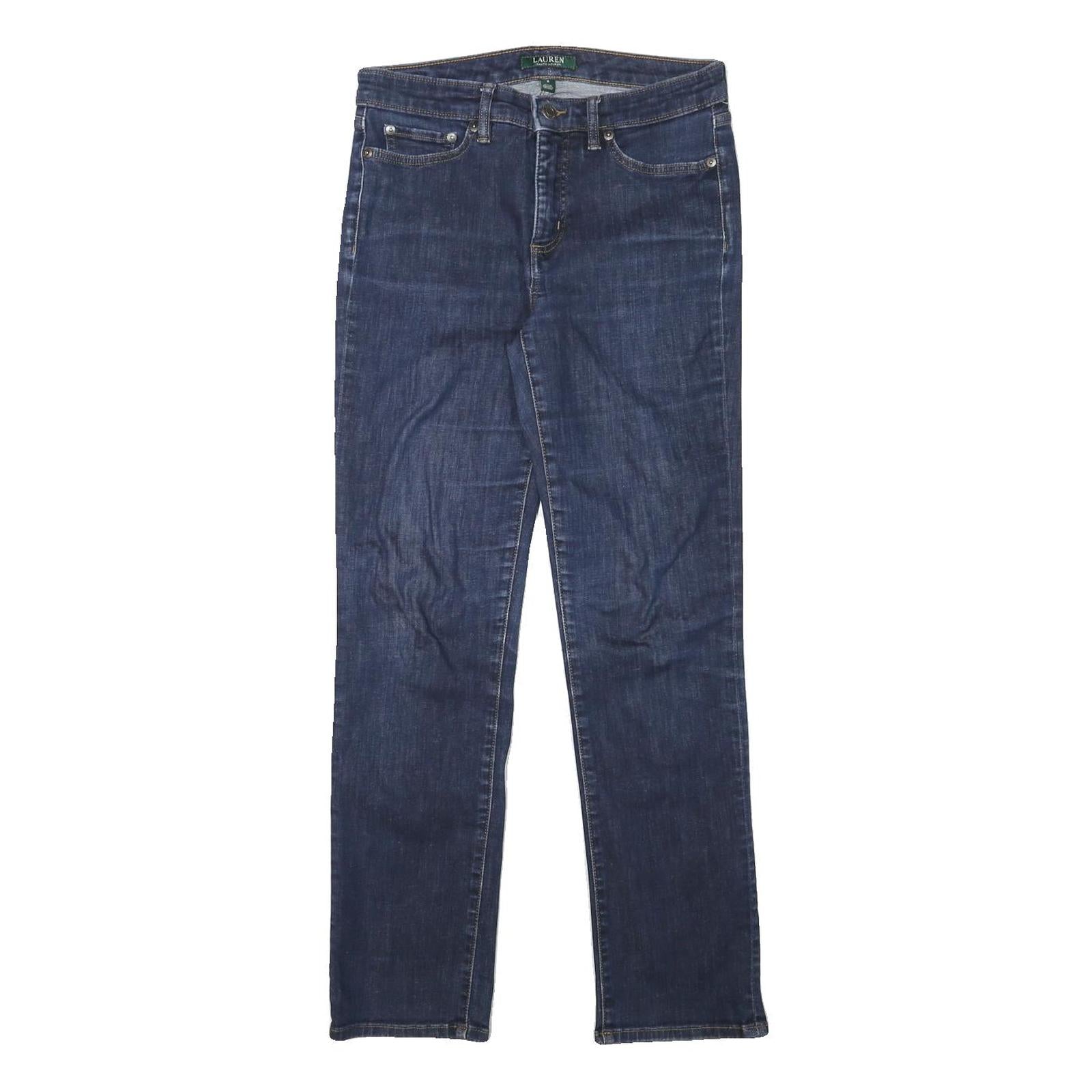 LAUREN RALPH LAUREN Womens Regular Fit Blue Denim Jeans Cotton Blend W28 L29 Refurbished - N/A refurbished available on Cerqular