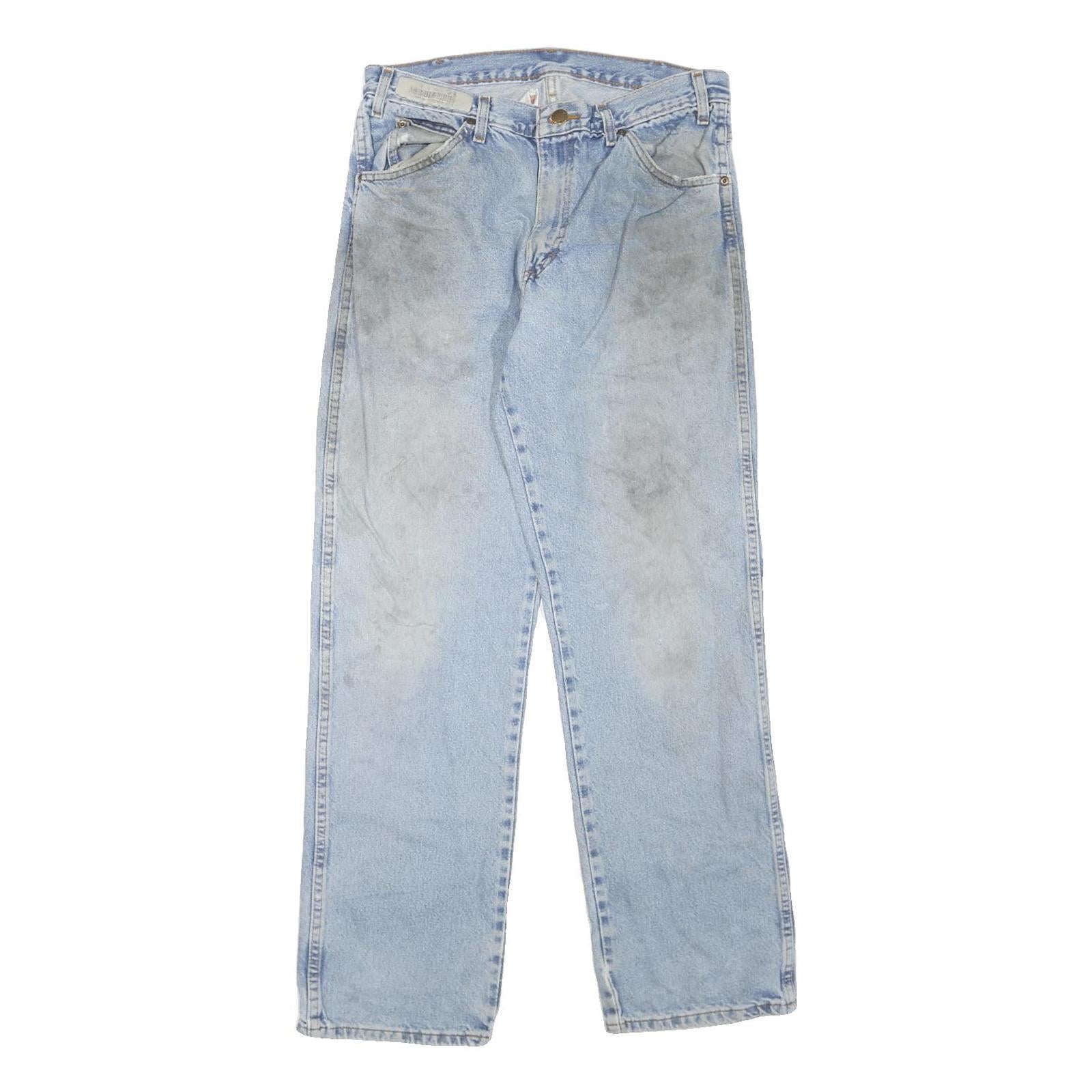 DICKIES Mens Jeans Blue Regular Straight Denim Light W32 L32 Cotton Blend Zip Refurbished - N/A refurbished available on Cerqular