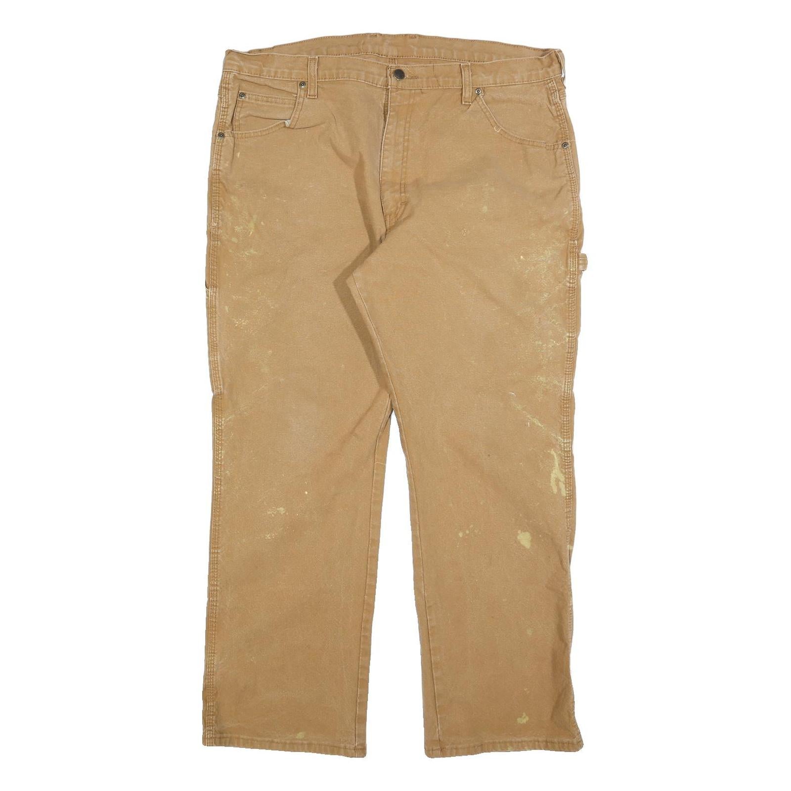 DICKIES Mens Jeans Beige Relaxed Straight Denim W38 L30 Workwear Zip Pocket Refurbished - N/A refurbished available on Cerqular