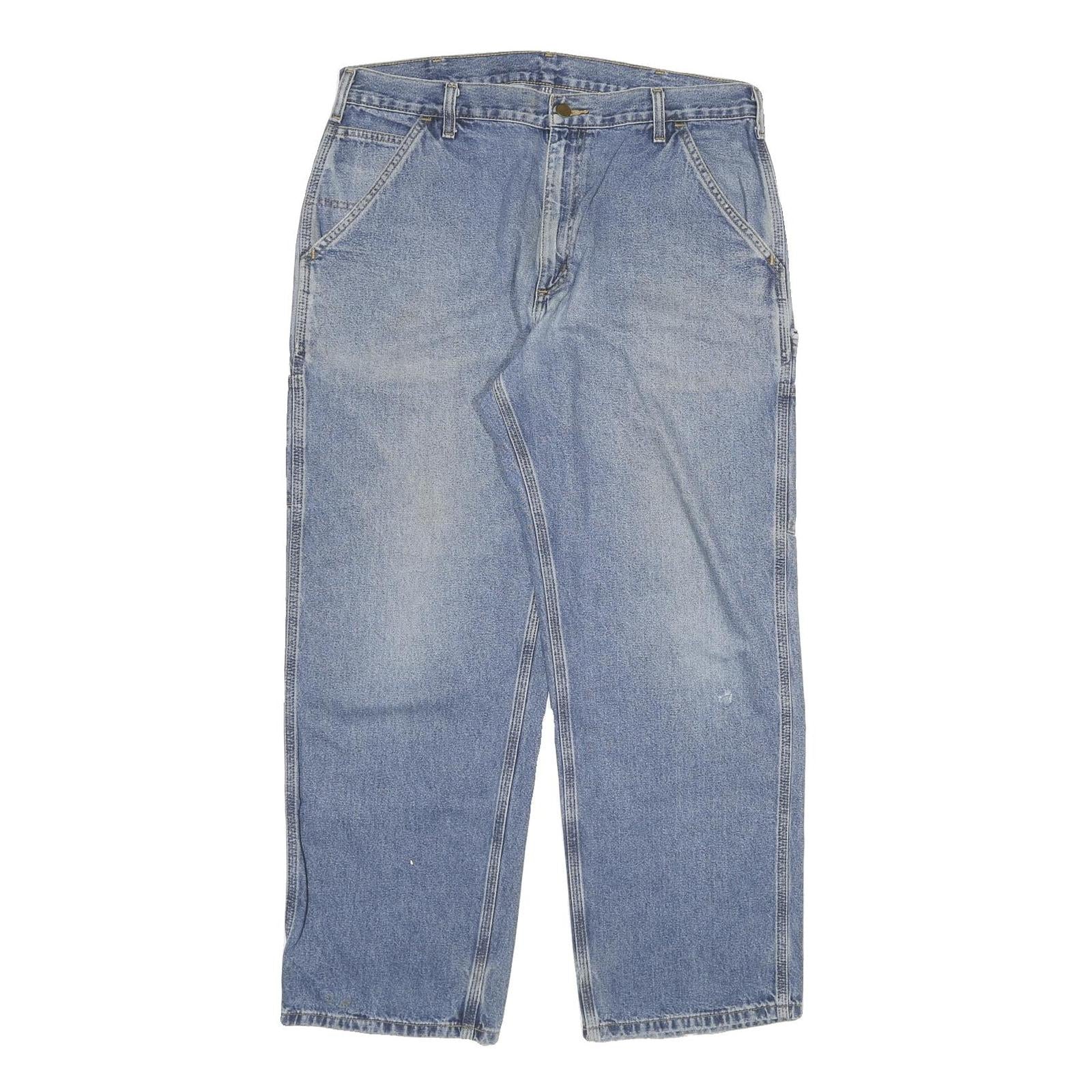CARHARTT Mens Jeans Blue Relaxed Straight Denim Medium W34 L29 Workwear Refurbished - N/A refurbished available on Cerqular