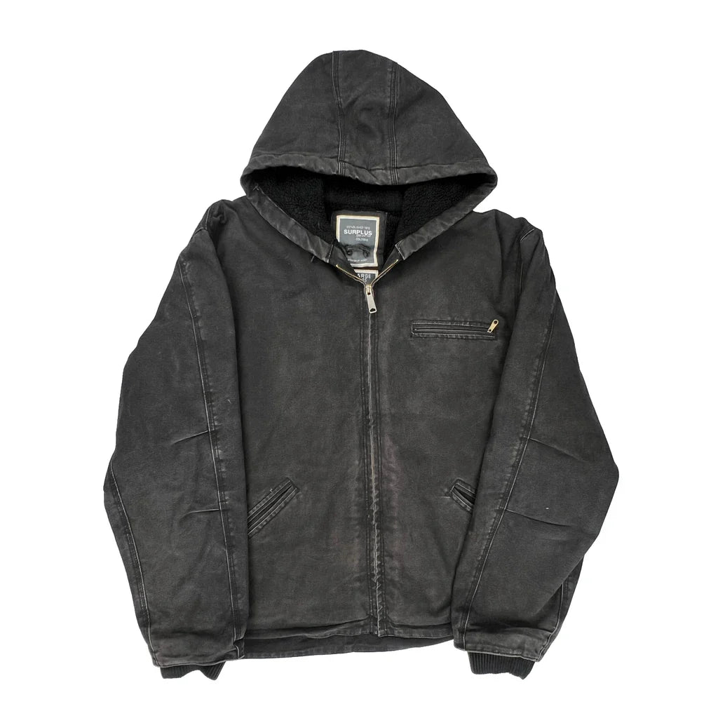 Stonesbury Jacket Suplus Jacket - 2XL Black Cotton Refurbished - Thrifted (note: this is a term often used to describe second- refurbished available on Cerqular