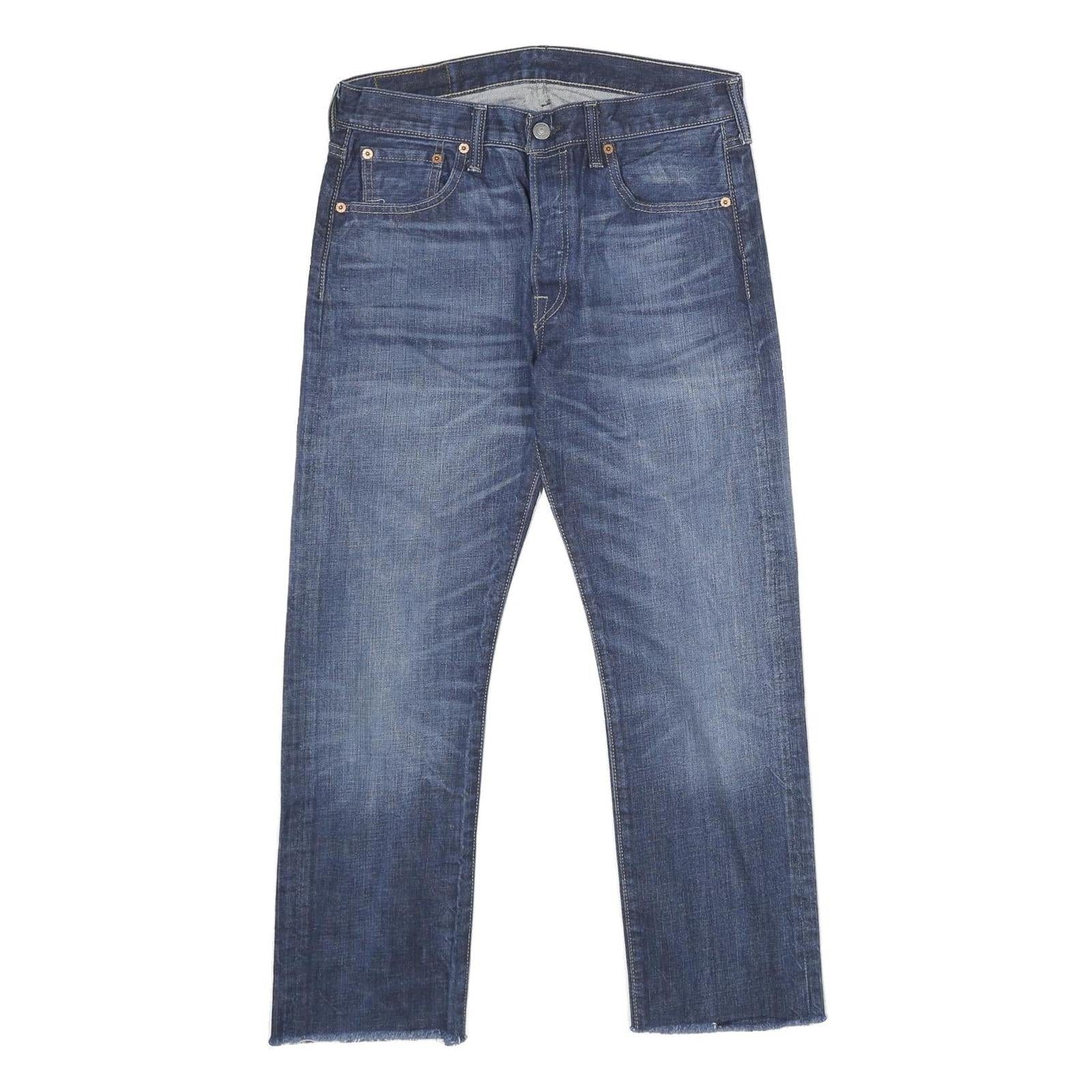 LEVI'S 501 Mens Jeans Blue Classic Straight Denim Medium W30 L27 Button Closure Refurbished - N/A refurbished available on Cerqular