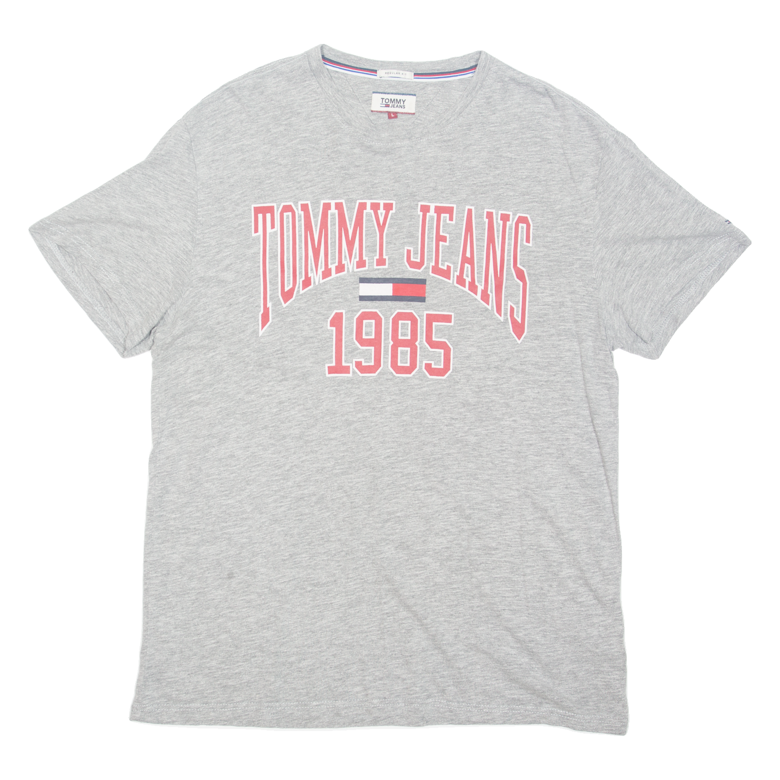 TOMMY HILFIGER Tommy Jeans Regular Fit Mens T-Shirt Grey L Refurbished - N/A refurbished available on Cerqular