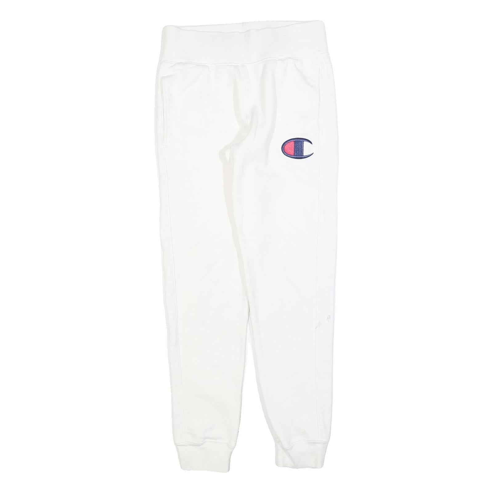 CHAMPION REVERSE WEAVE Mens Joggers White Slim Tapered S W26 L28 Cotton Blend Refurbished - N/A refurbished available on Cerqular
