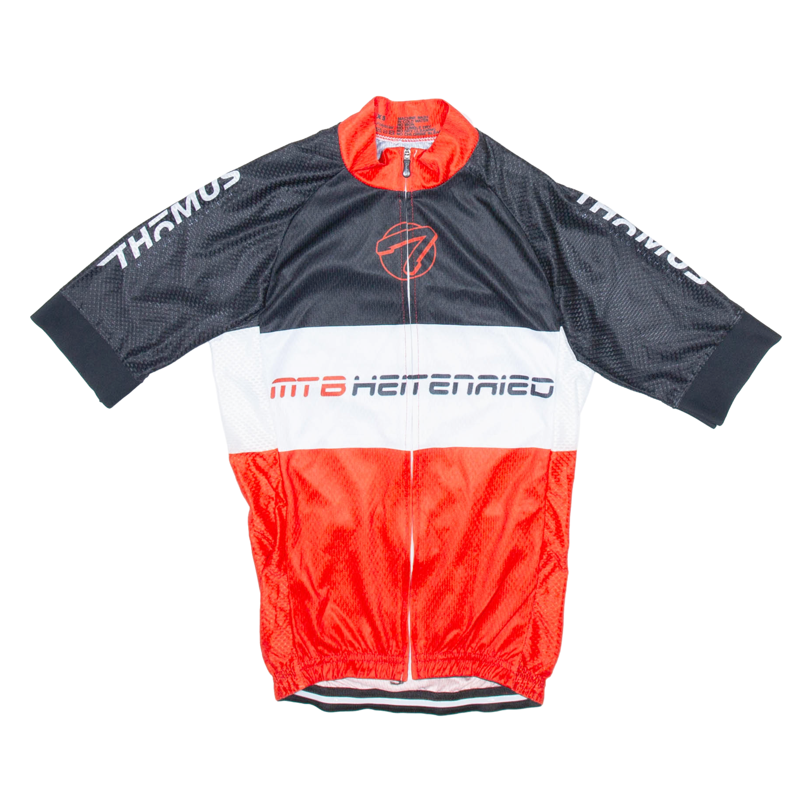 CYCLING Full Zip Cycling Mens Jersey Red XS Refurbished - N/A refurbished available on Cerqular