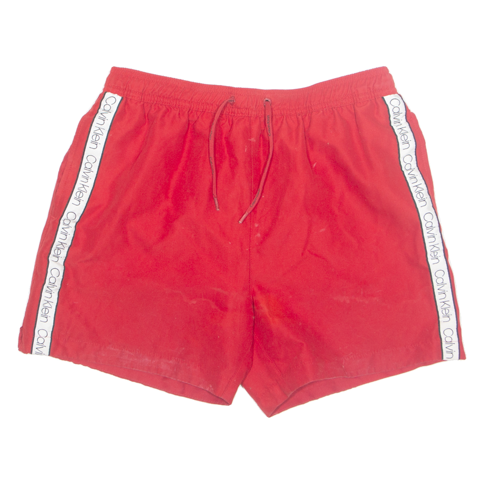 CALVIN KLEIN Mesh Lined Mens Swimming Shorts Red Relaxed M W30 Refurbished - N/A refurbished available on Cerqular