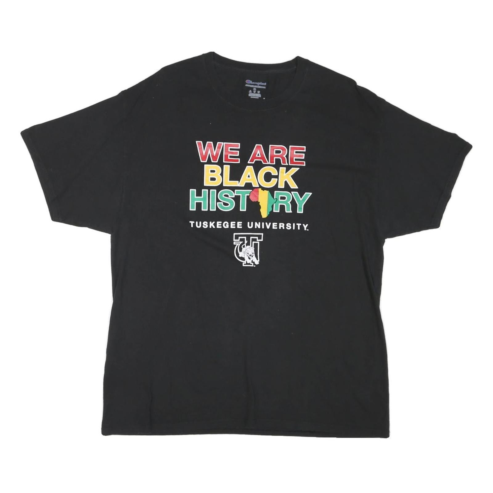 CHAMPION Mens Black Tuskegee University Graphic T-Shirt XL Short Sleeve Crew Refurbished - N/A refurbished available on Cerqular