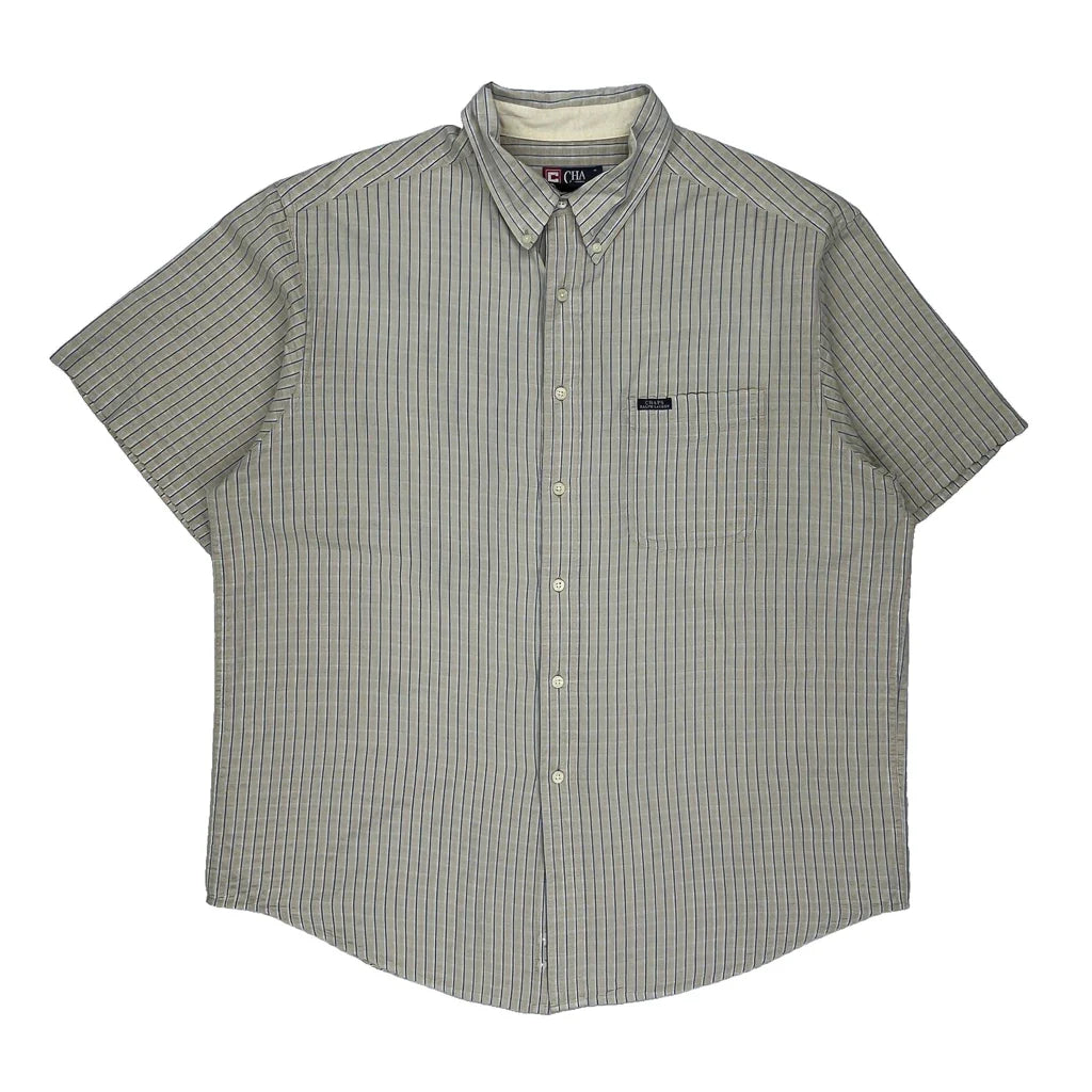 Buy Chaps Ralph Lauren Striped Short Sleeve Shirt - XL Beige Cotton Refurbished - $33.49 Chaps Ralph Lauren Striped Short Sleeve Shirt - XL Beige Cotton Refurbished - Thrifted (note: this is a term often used to describe second- refurbished available on Cerqular