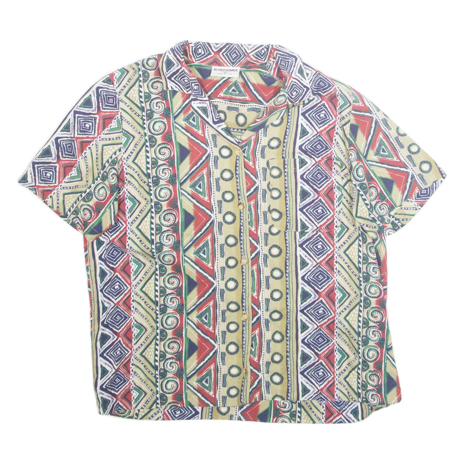 Buy ALFRED DUNNER Womens Printed Shirt Green Collared Crazy Pattern M Refurbished - $16.89 ALFRED DUNNER Womens Printed Shirt Green Collared Crazy Pattern M Refurbished - N/A refurbished available on Cerqular