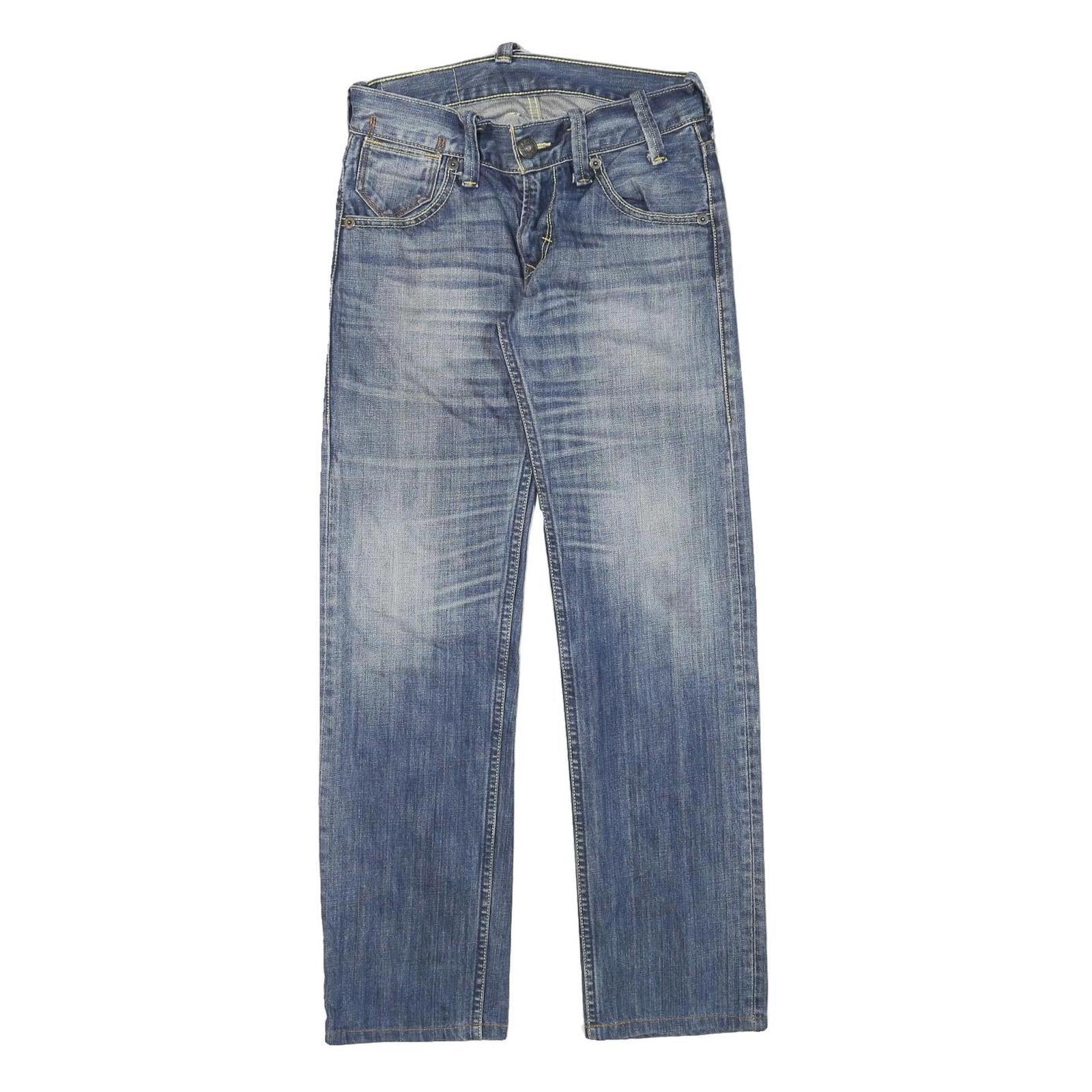 LEVI'S Mens Blue Regular Straight Denim Medium W28 L29 Classic Cotton Blend Zip Refurbished - N/A refurbished available on Cerqular