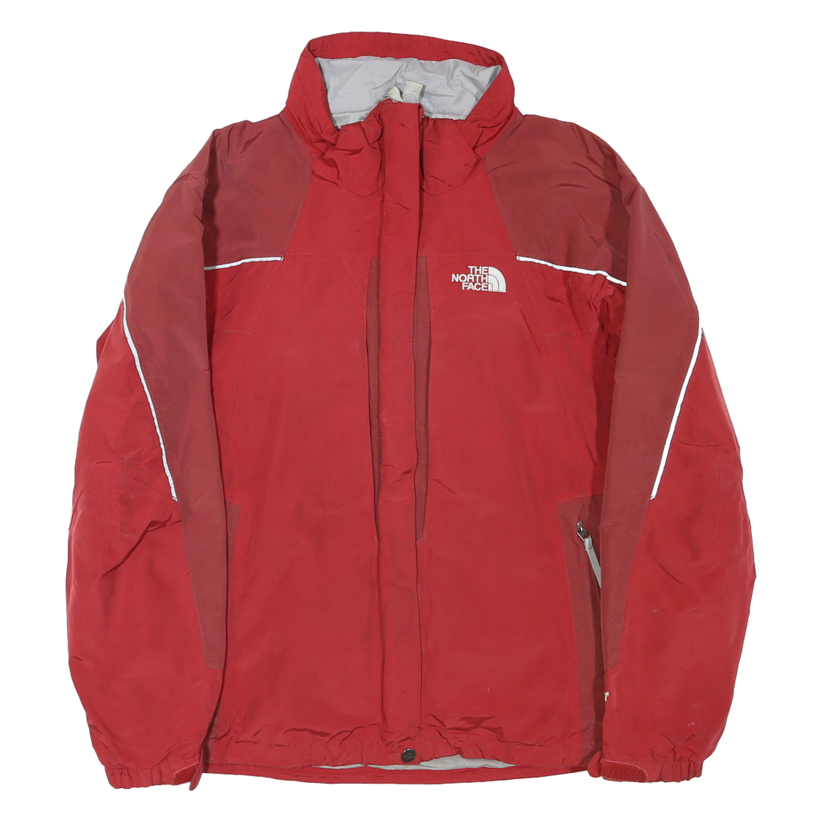 THE NORTH FACE Womens Red & Beige Outdoor Jacket M Polyester Blend Woven Zip Refurbished - N/A refurbished available on Cerqular