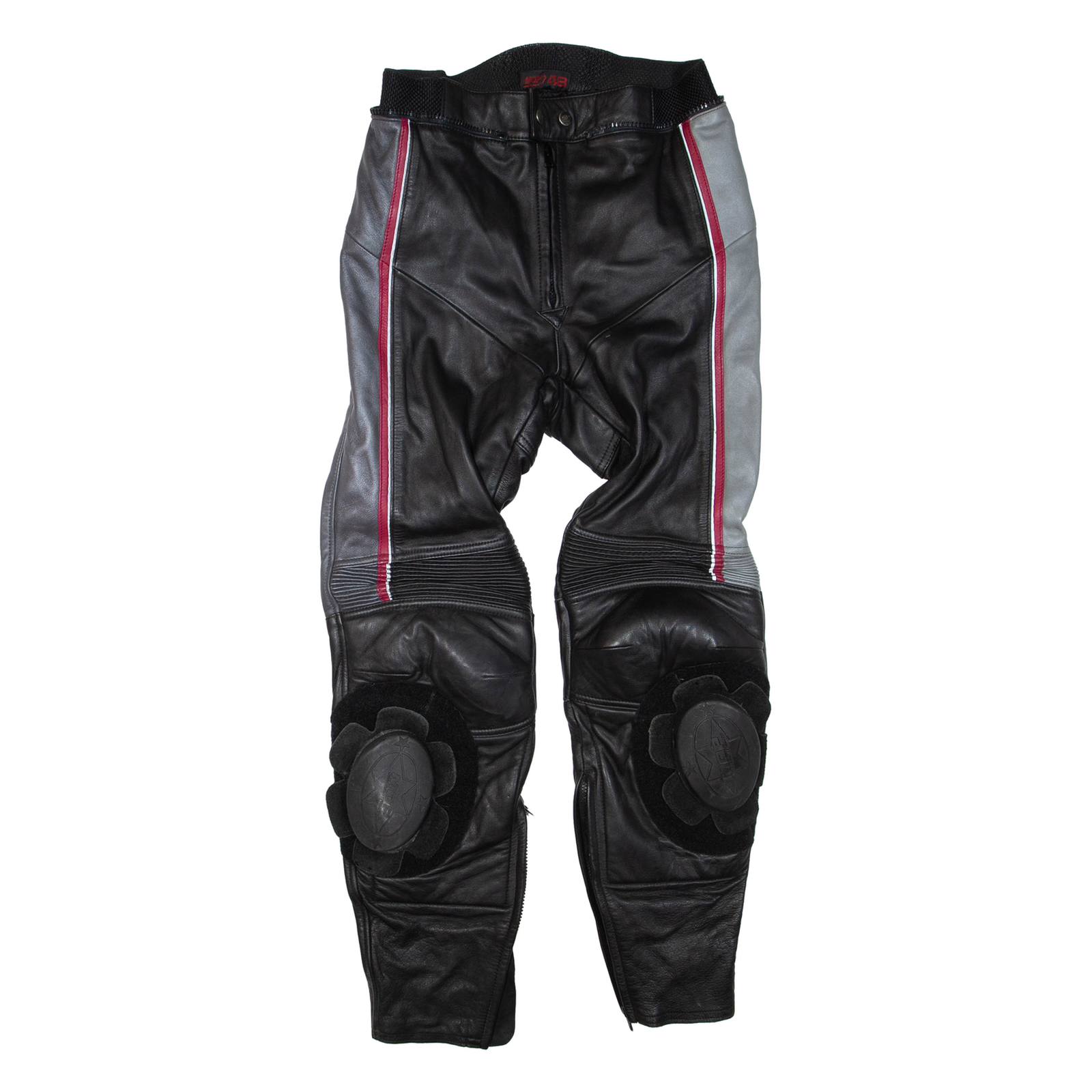 Biker Mens Leather Trousers Black Regular Tapered W26 L28 Refurbished - N/A refurbished available on Cerqular