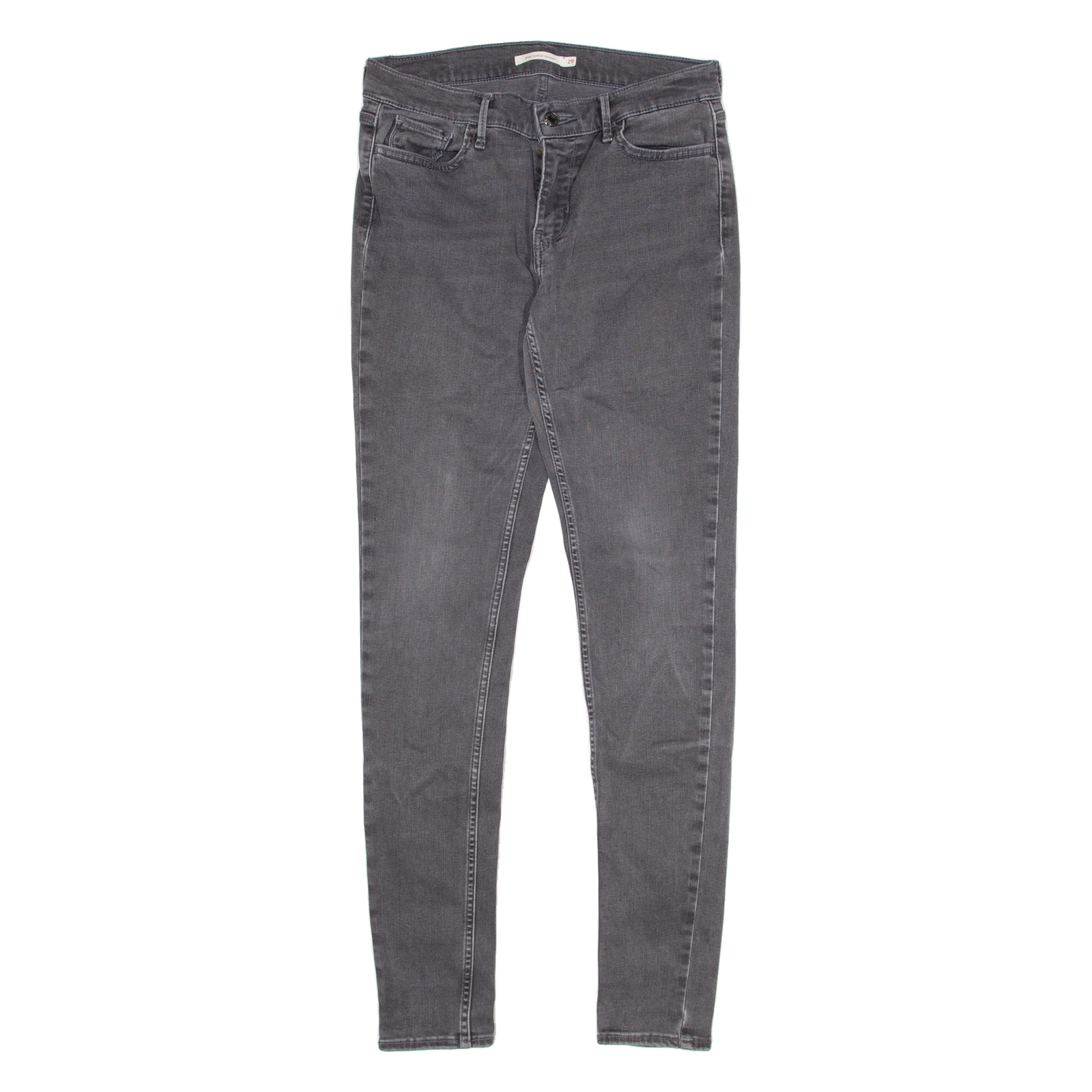 LEVI'S Womens Jeans Grey Regular Straight W29 L30 Refurbished - N/A refurbished available on Cerqular