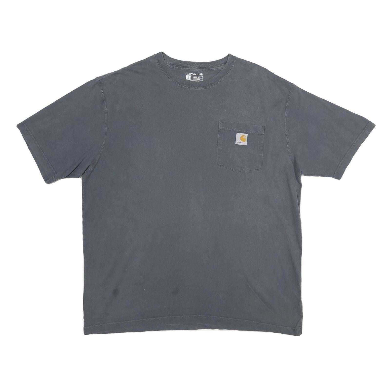 CARHARTT Mens Grey Pocket T-Shirt L Short Sleeve Crew Neck Classic Cotton Refurbished - N/A refurbished available on Cerqular