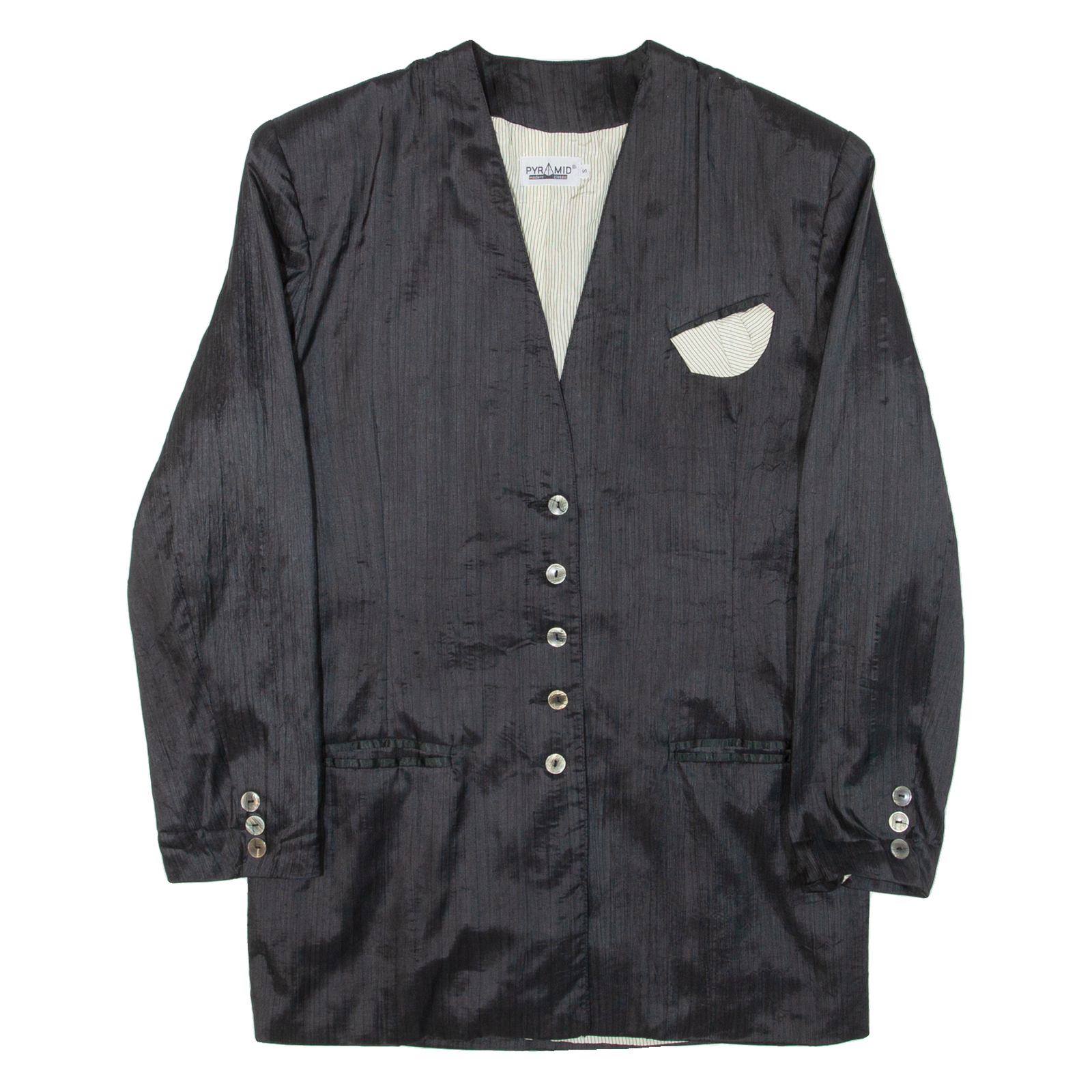 PYRAMID Womens Blazer Jacket Black S Refurbished - N/A refurbished available on Cerqular