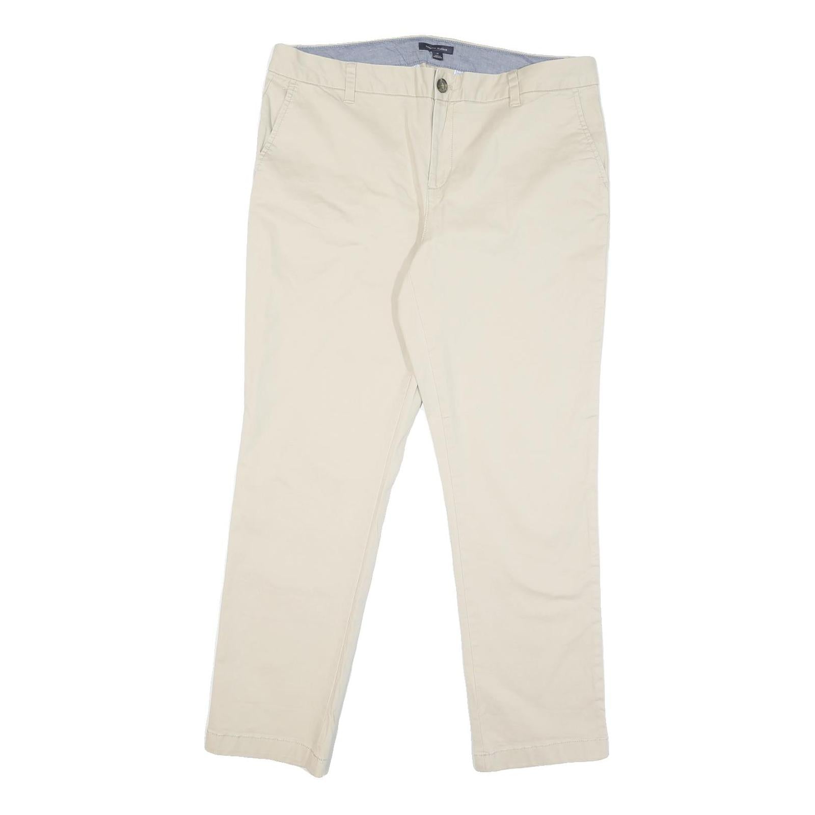 Buy TOMMY HILFIGER Mens Regular Fit Beige Cotton Blend Trousers W39 L29 Classic Zip Refurbished - $41.59 TOMMY HILFIGER Mens Regular Fit Beige Cotton Blend Trousers W39 L29 Classic Zip Refurbished - N/A refurbished available on Cerqular