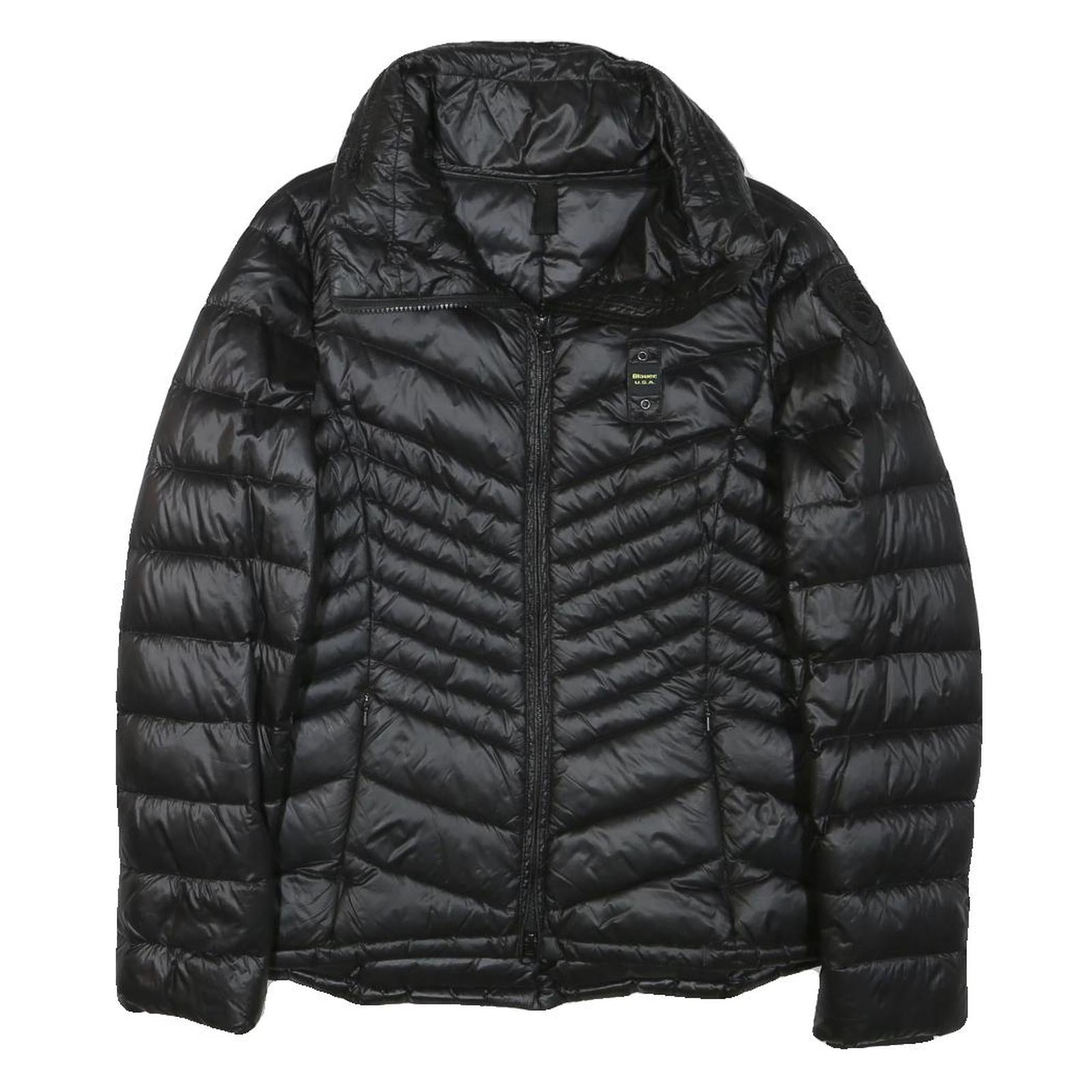 BLAUER Womens Black Quilted Puffer Jacket S Polyester Blend Zip Lightweight Refurbished - N/A refurbished available on Cerqular