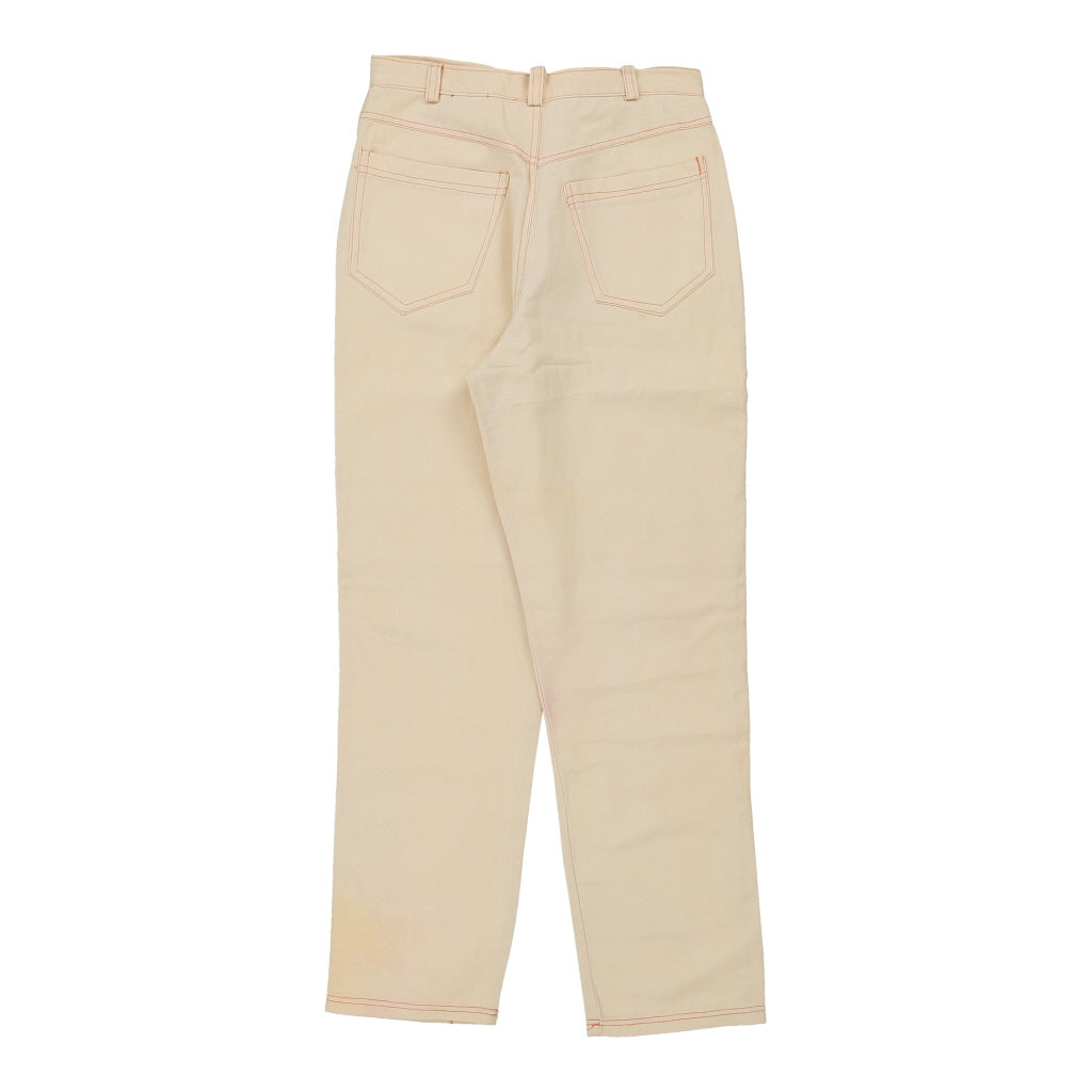 Unbranded Trousers - 26W UK 8 Beige Cotton Refurbished - Thrifted (note: this is a term often used to describe second- refurbished available on Cerqular