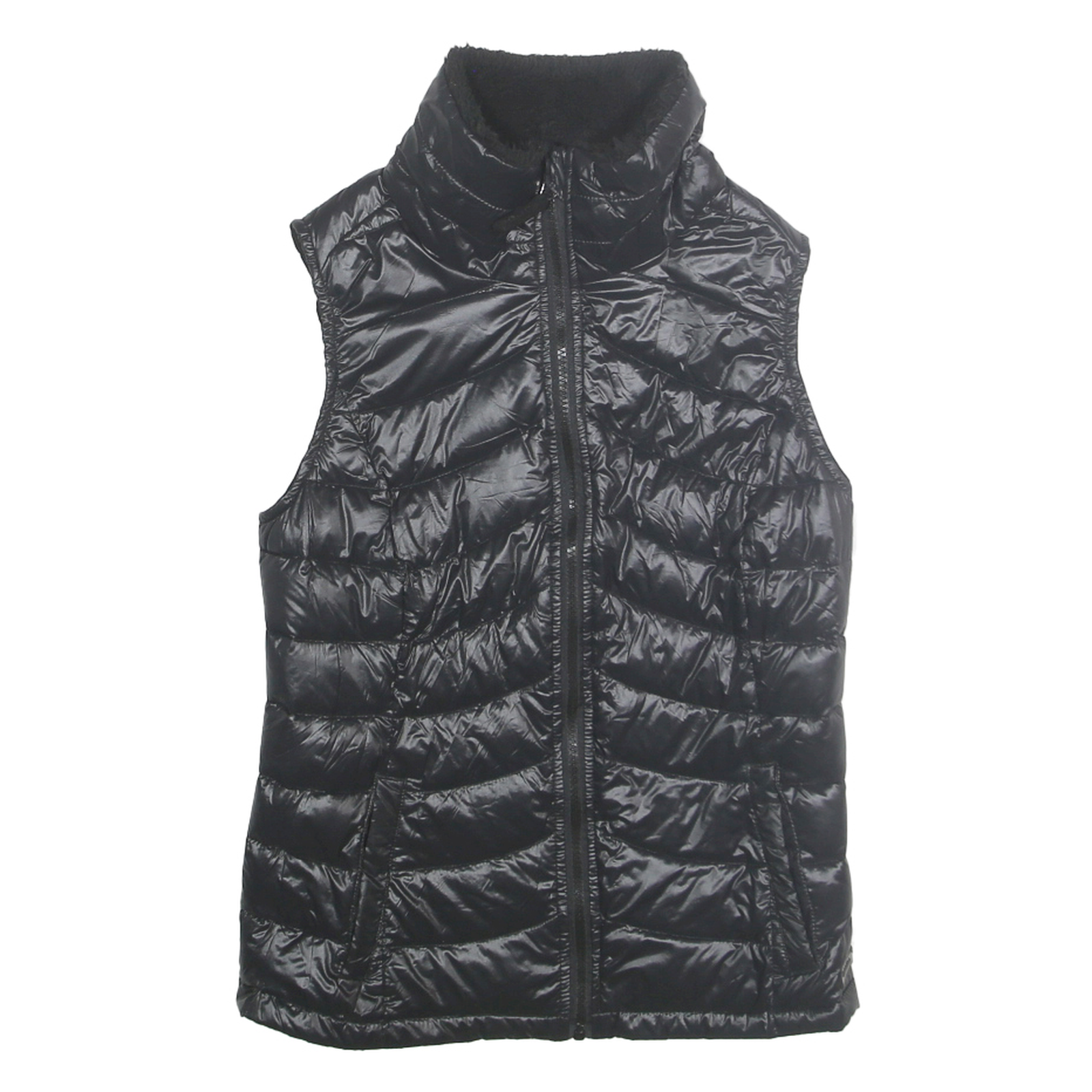 CALVIN KLEIN Womens Black Down Puffer Gilet M Zip Padded Sleeveless Outerwear Refurbished - N/A refurbished available on Cerqular